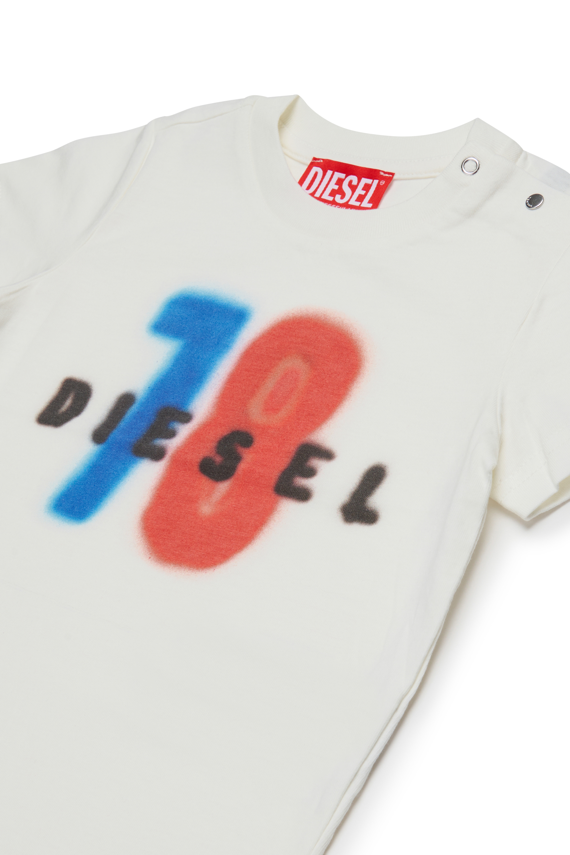 Diesel - TESSIB, T-shirt in cotone con stampa Uomo in Bianco - 3