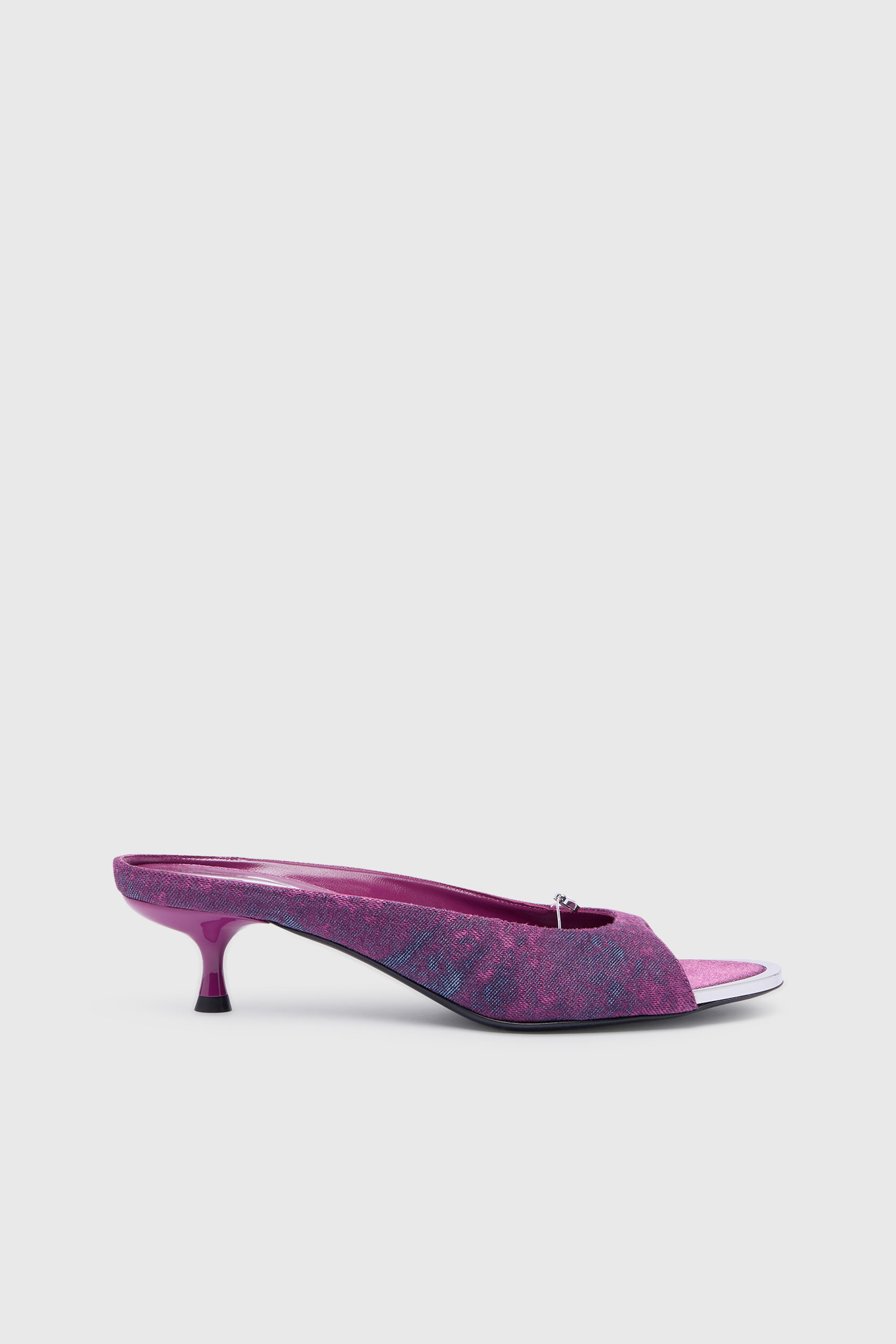 Diesel - D-DIAM'S-SA-40, D-Diam's-Mule in denim con Oval D sospeso Donna in Viola - 1