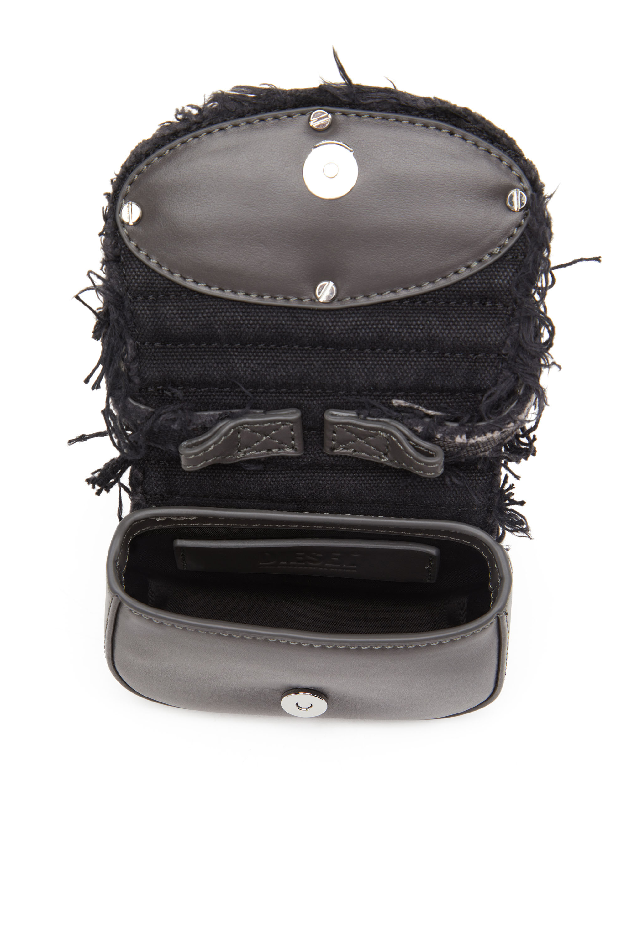 Diesel - 1DR XS, 1DR XS - Iconica mini borsa in tela con cristalli Donna in Nero - 4