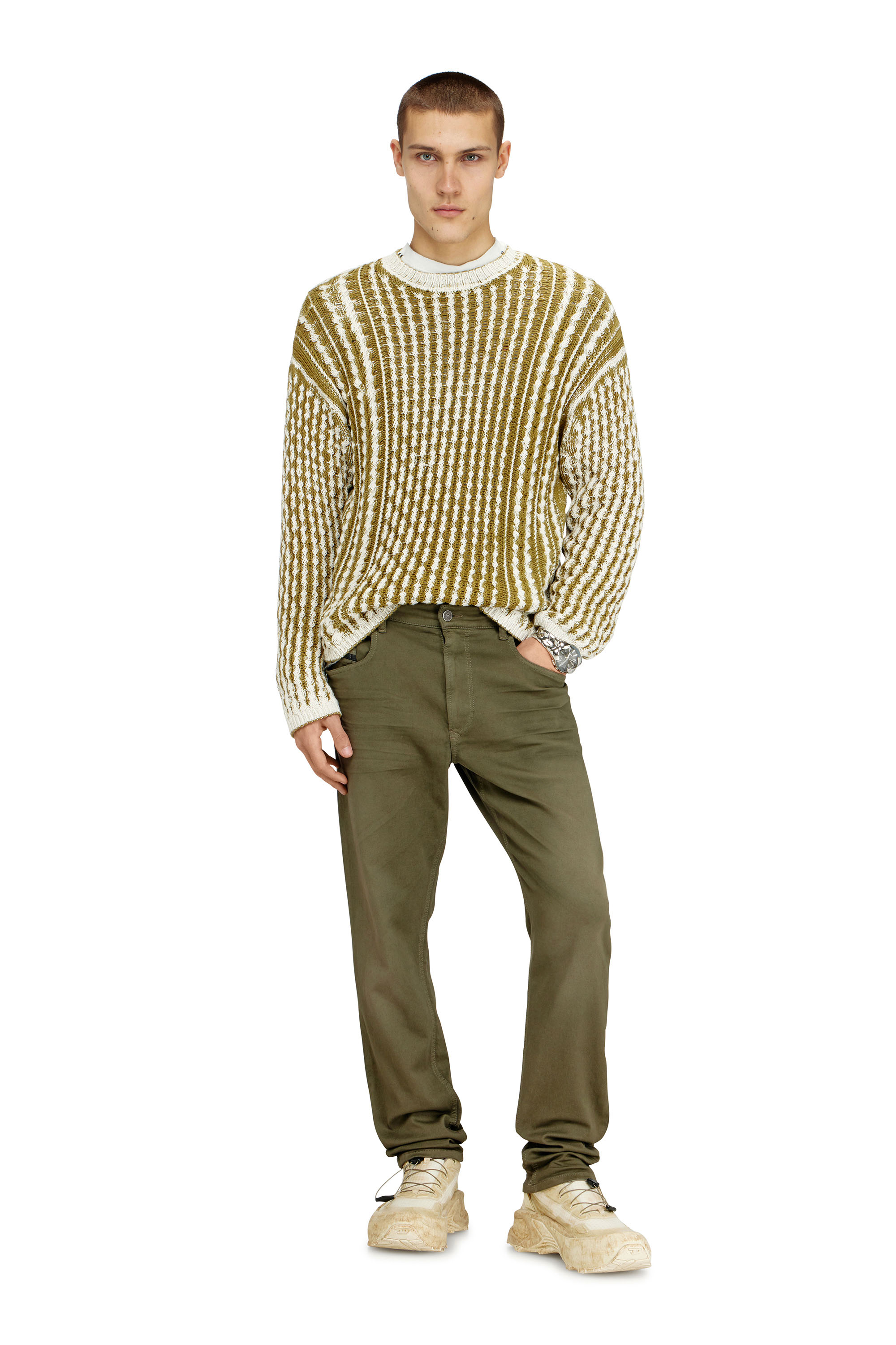 Diesel - Regular 2032 D-Krooley-BW Joggjeans&reg; 0670M Uomo, Verde Militare - Image 2