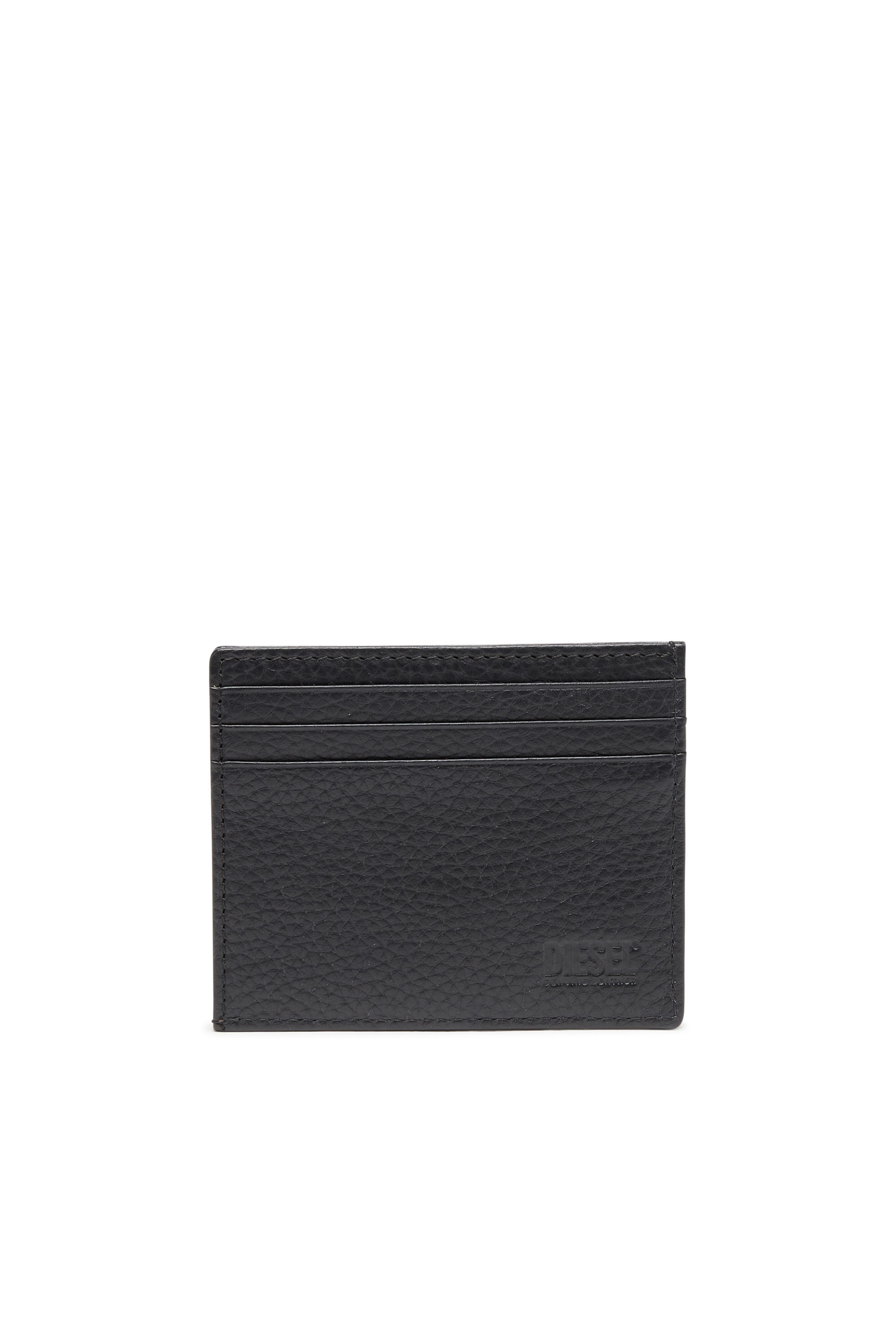 Diesel - CARD CASE, Man's Card case in grained leather in Black - 2