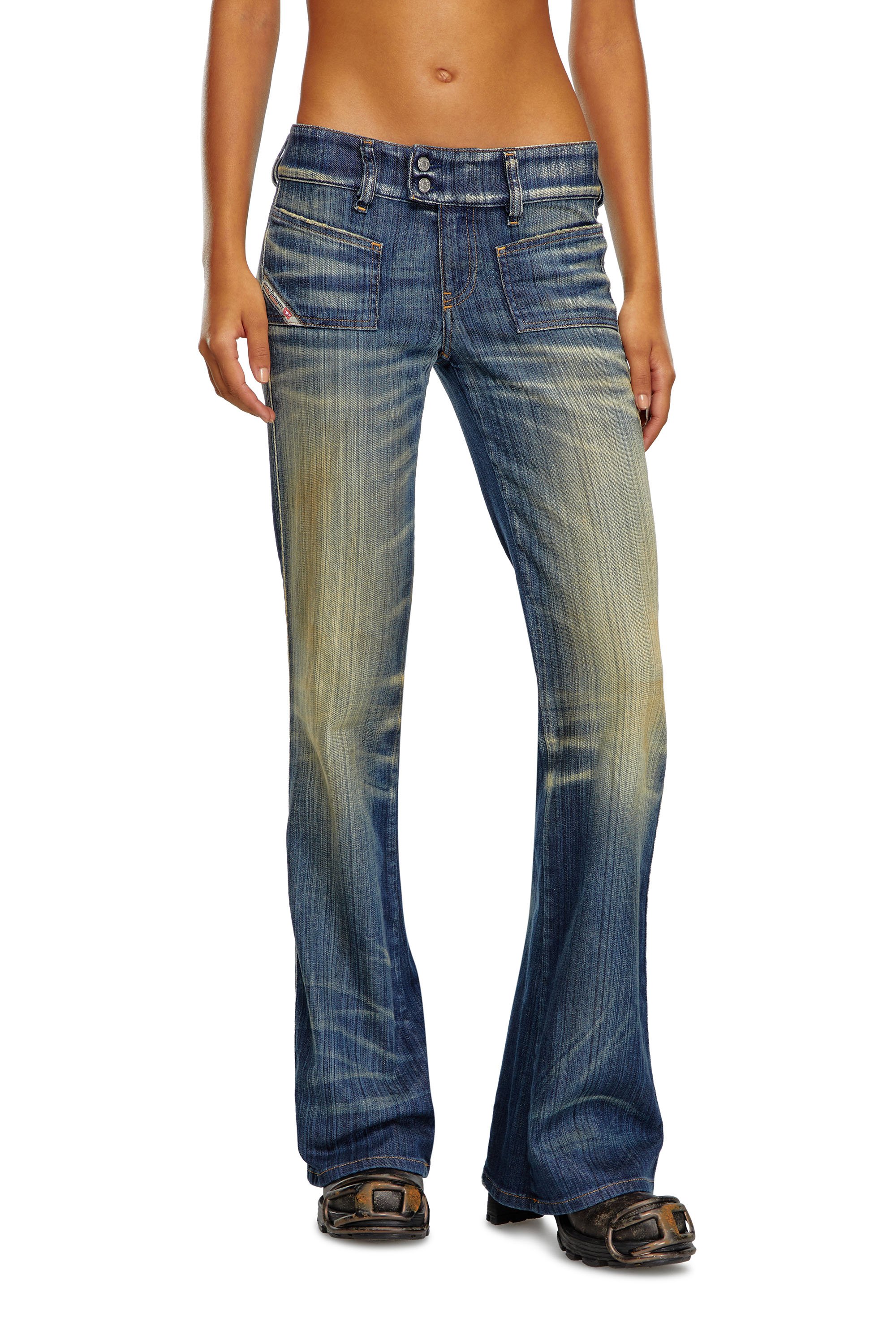 Diesel - Bootcut and Flare Jeans D-Hush 09J46, Blu Scuro - Image 1