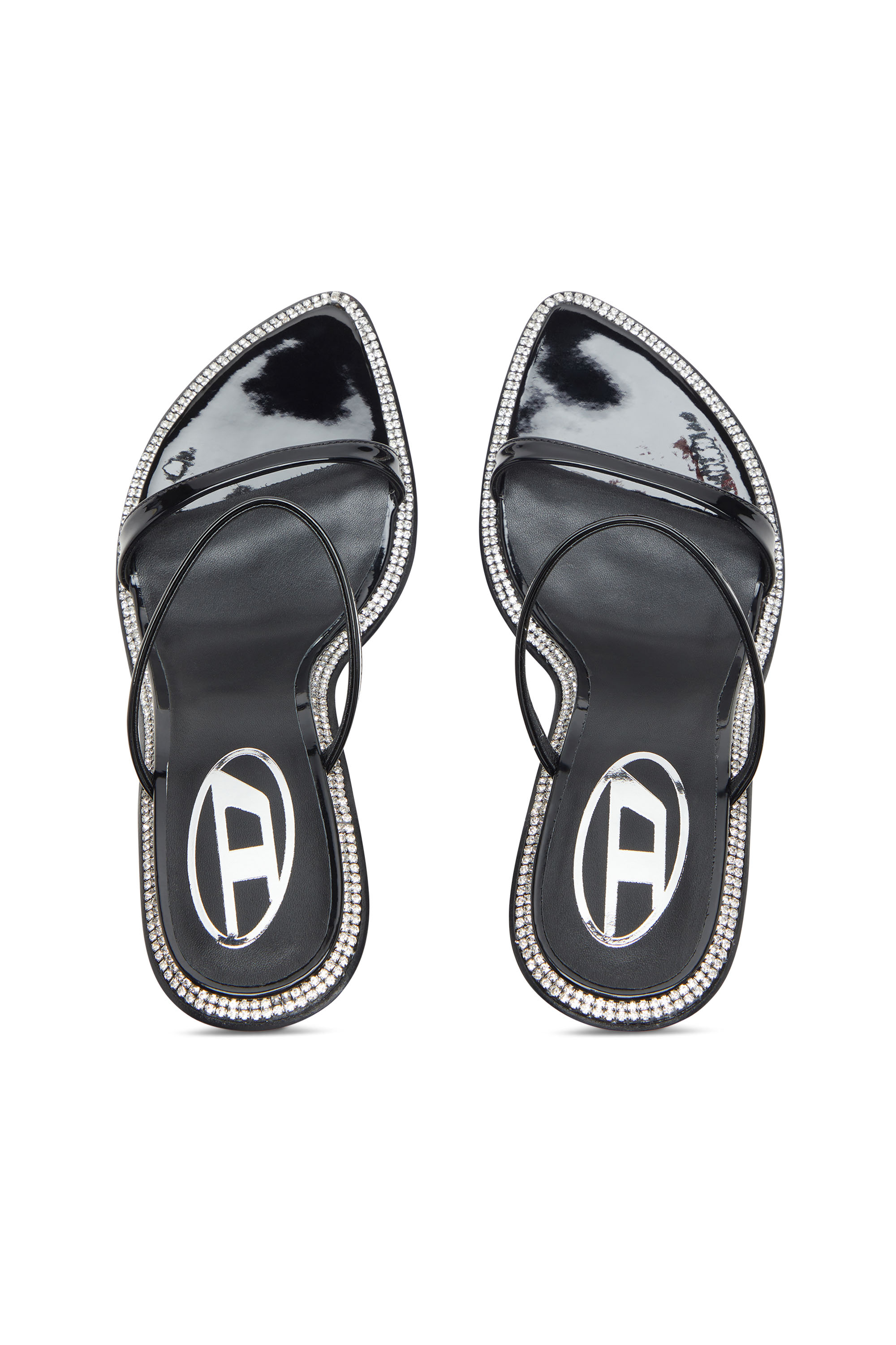 Diesel - D-HAVANNA SDL, D-Havanna-Mule in vernice con cristalli Donna in Nero - 5