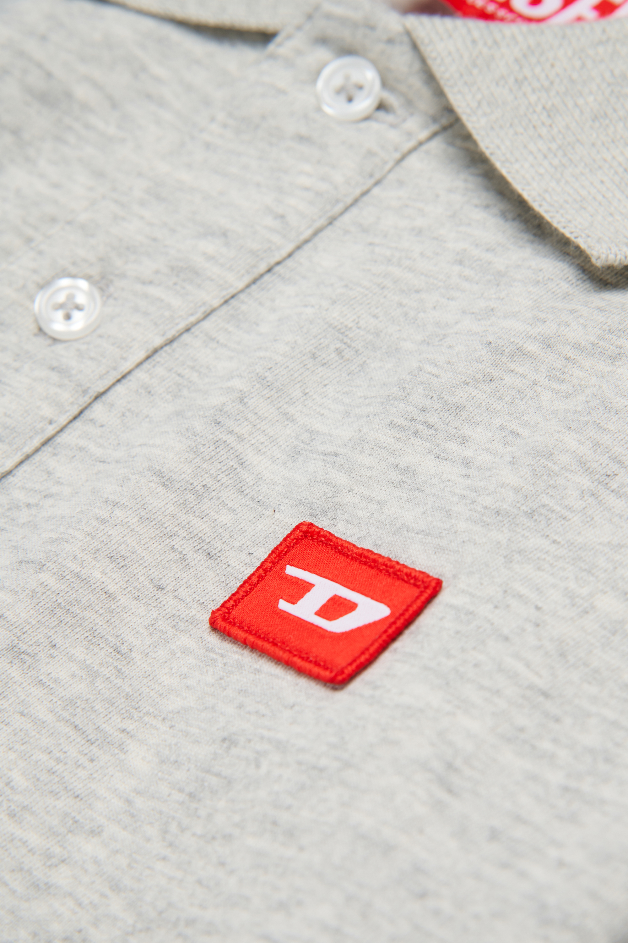 Diesel - TAKAO, Polo in cotone con logo Uomo in Grigio - 4