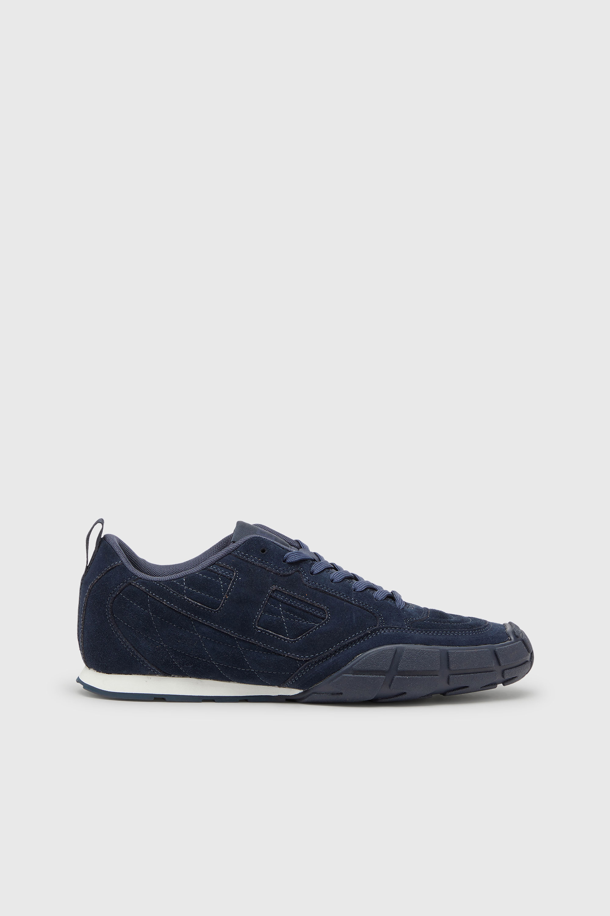 Diesel - S-PAGODHA LOW, S-Pagodha-Sneaker in suede trapuntato Uomo in Blu - 1