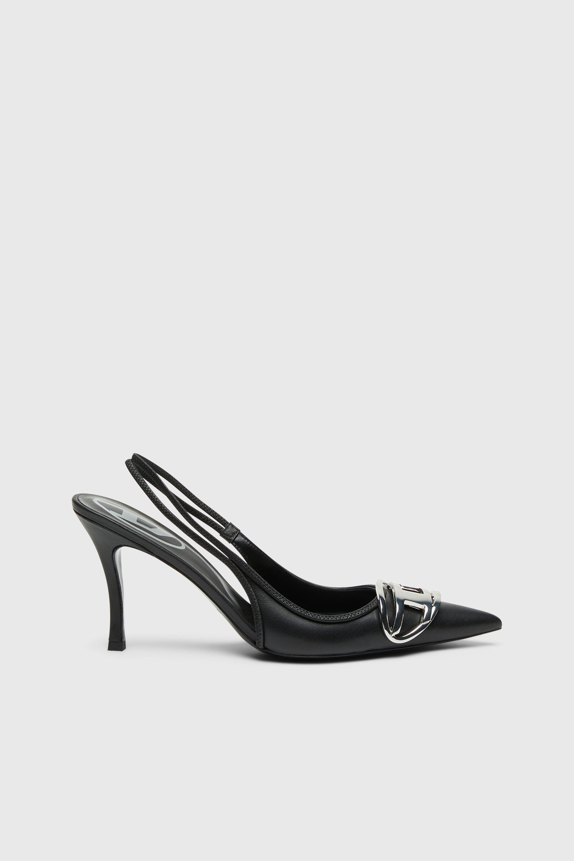 Diesel - D-VENUS SB, D-Venus-D&eacute;collet&eacute; slingback in nappa Donna in Nero - 1