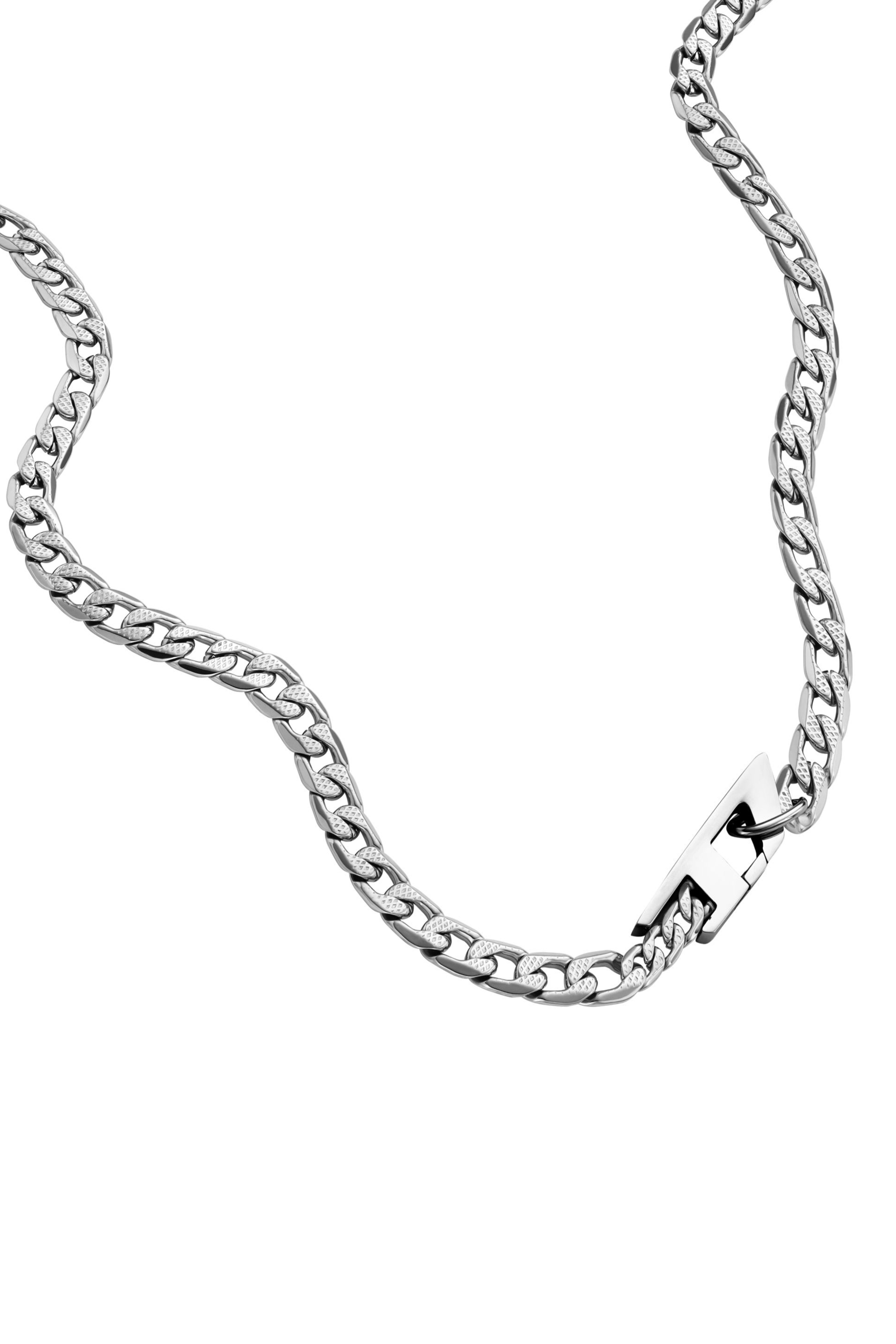 Diesel - DX1497, Unisex Stainless steel chain necklace in Silver - Image 1