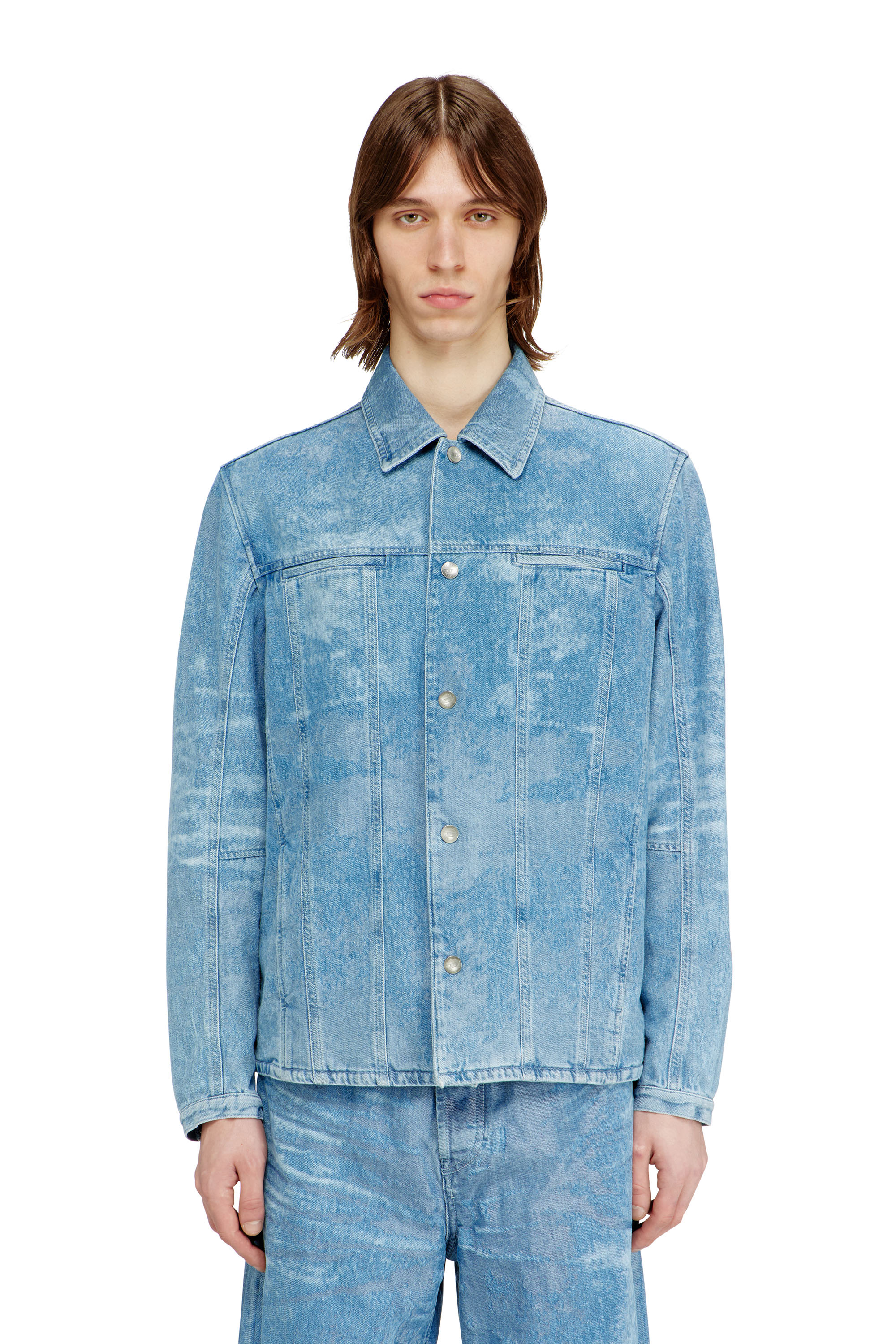 Diesel - D-SERON-FSI, Giacca in satin denim Uomo in Blu - 3