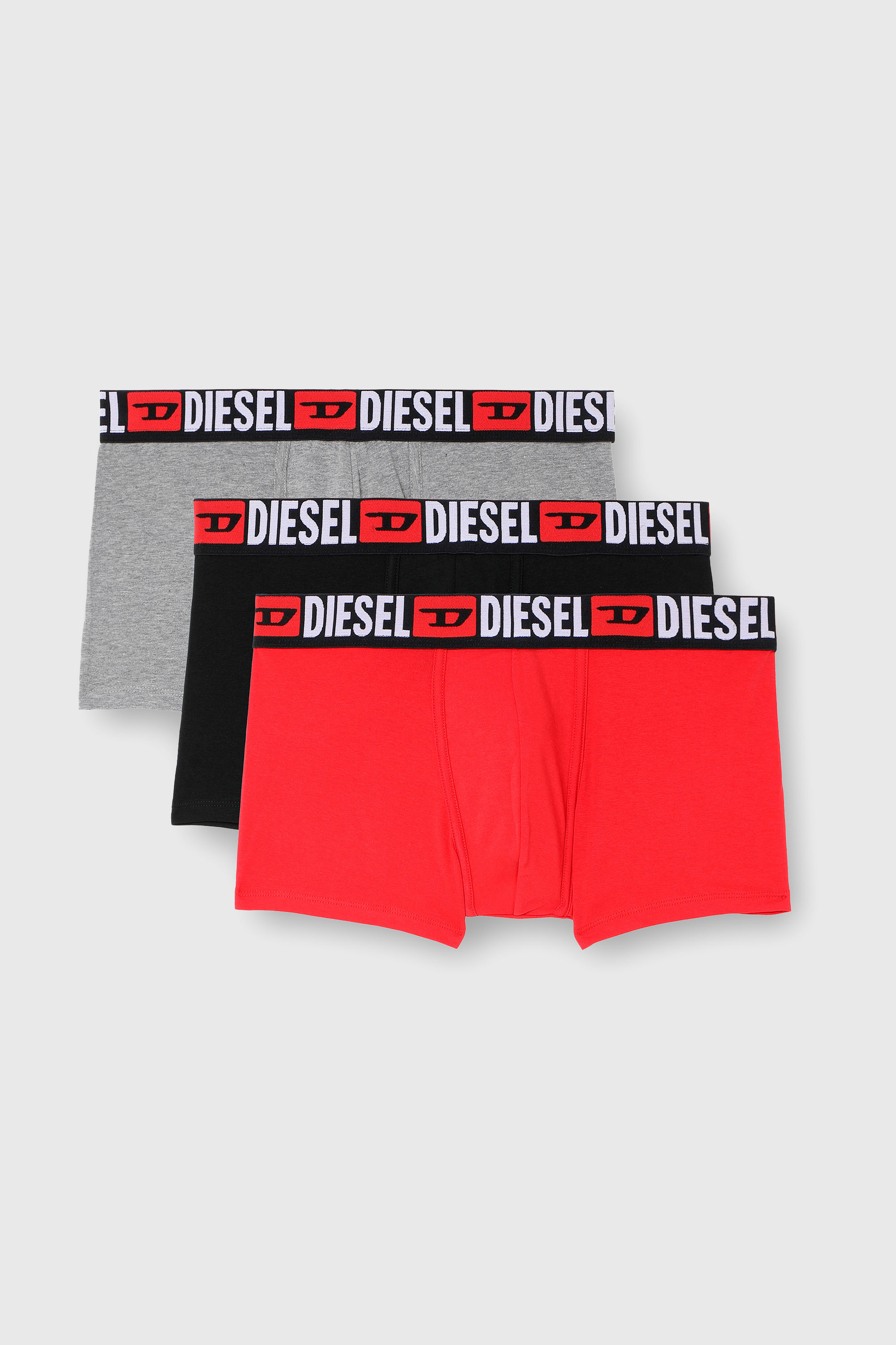 Diesel - UMBX-DAMIENTHREEPACK, Set da tre boxer con elastico in vita con logo all-over Uomo in Multicolor - 1