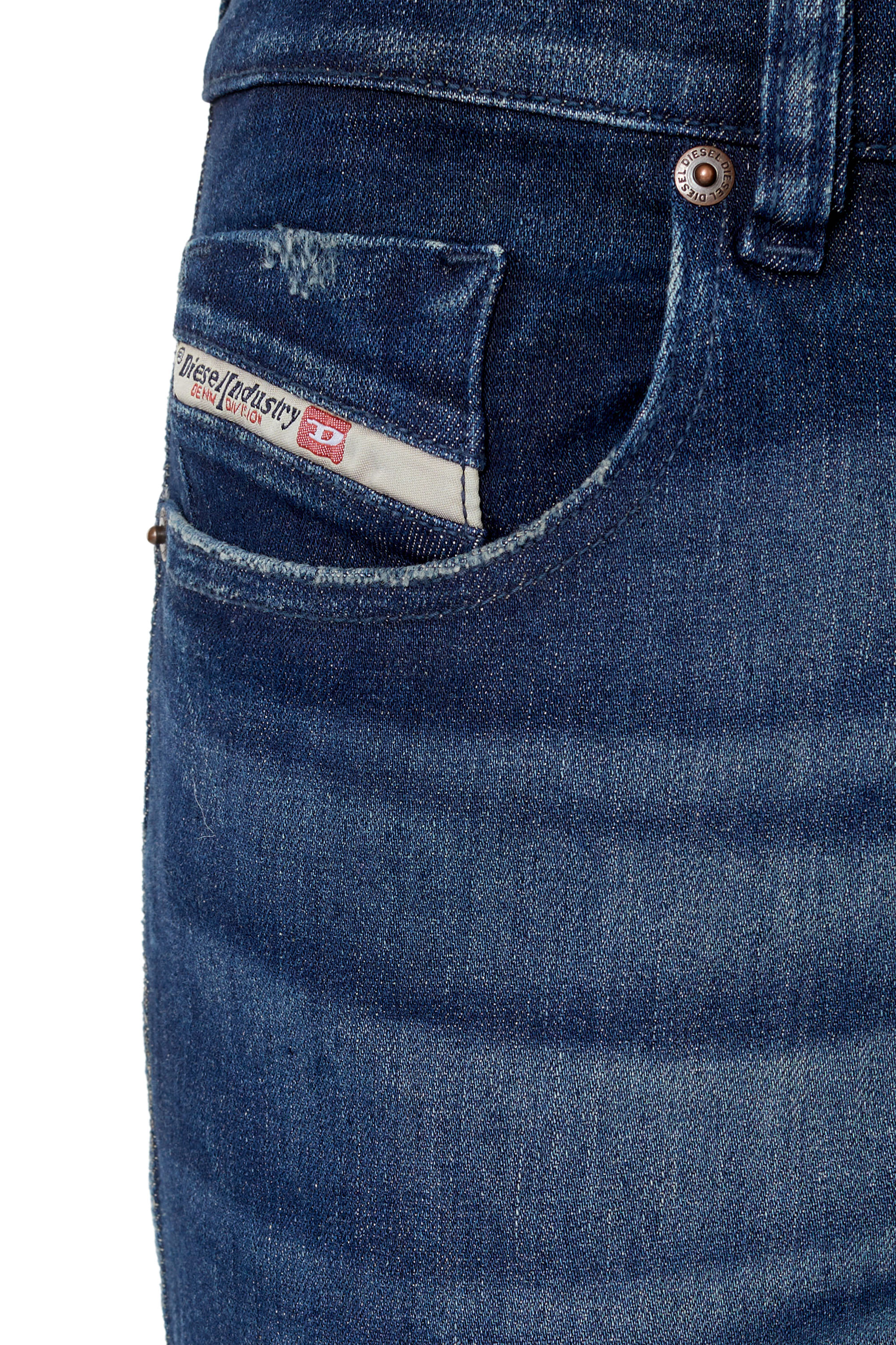 Diesel - 2019 D-Strukt 09F54 Slim Jeans, Blu Scuro - Image 3