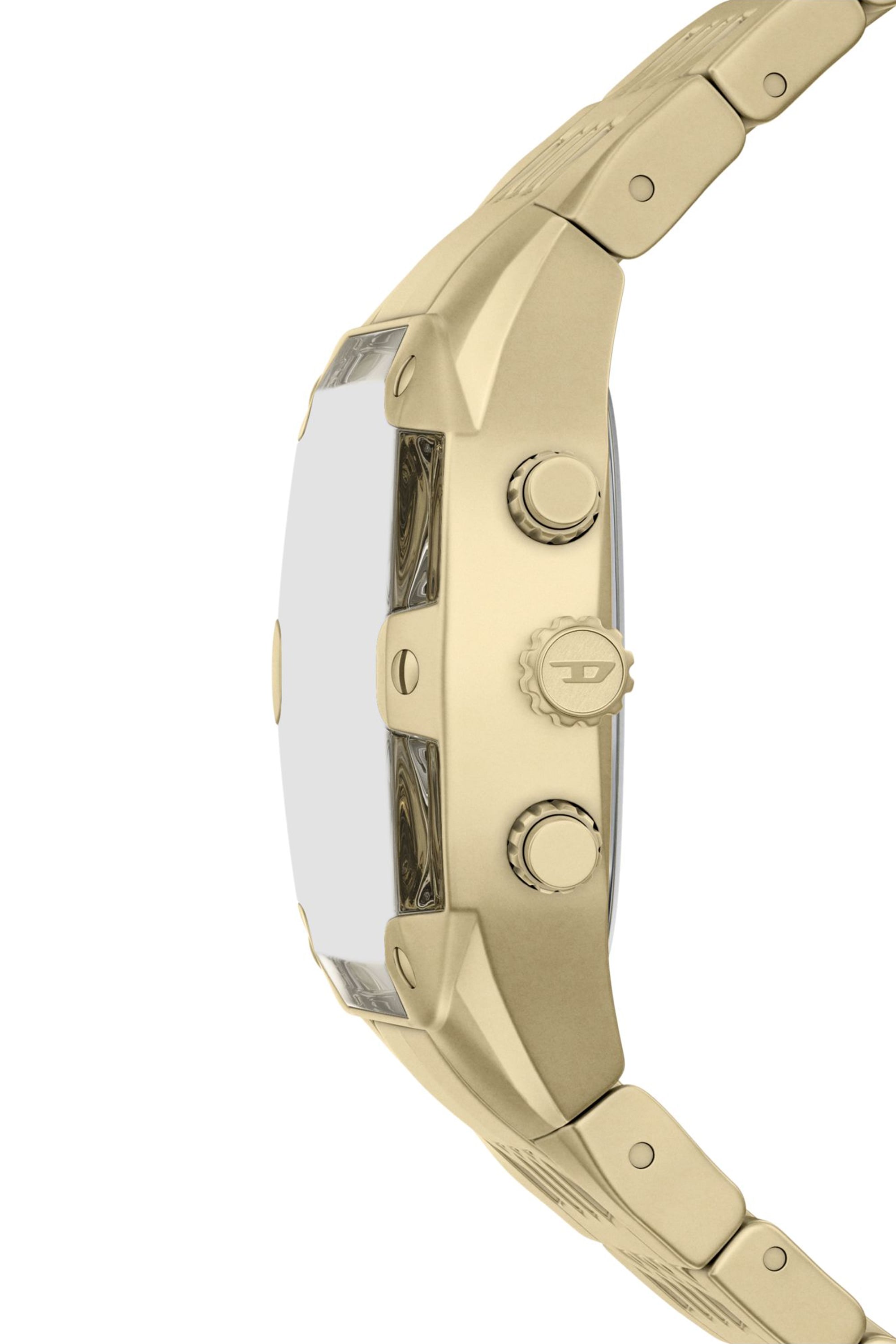 Diesel - DZ4718 WATCH, Man's Spiked Cushion gold-tone stainless steel watch in Gold - 3