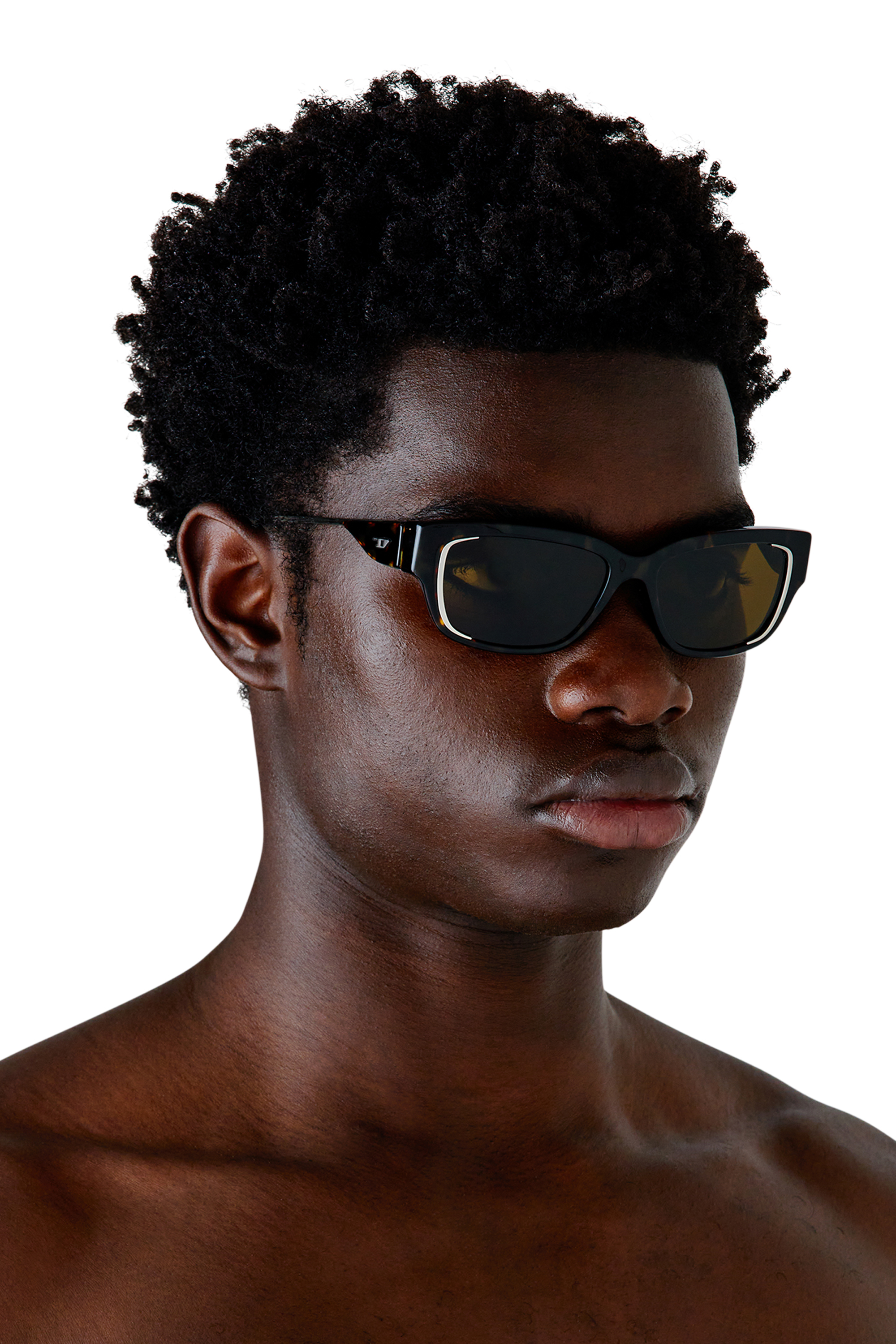 Diesel - 0DL2002 SIZE 56, Occhiali da sole rettangolari Unisex in Marrone - 4