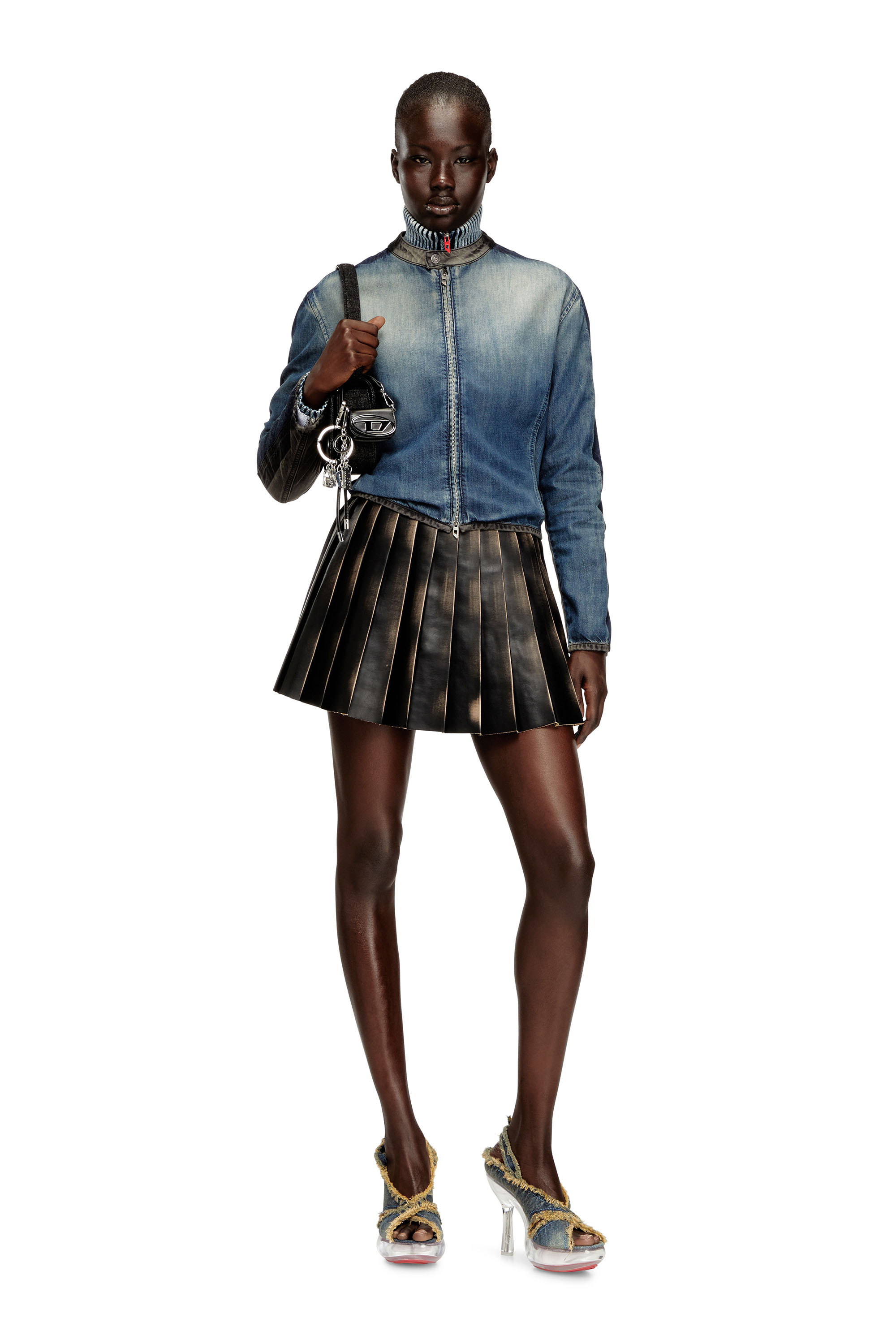 Diesel - O-SAKA-MINI, Short plissé con effetto distressed Donna in ToBeDefined - 2