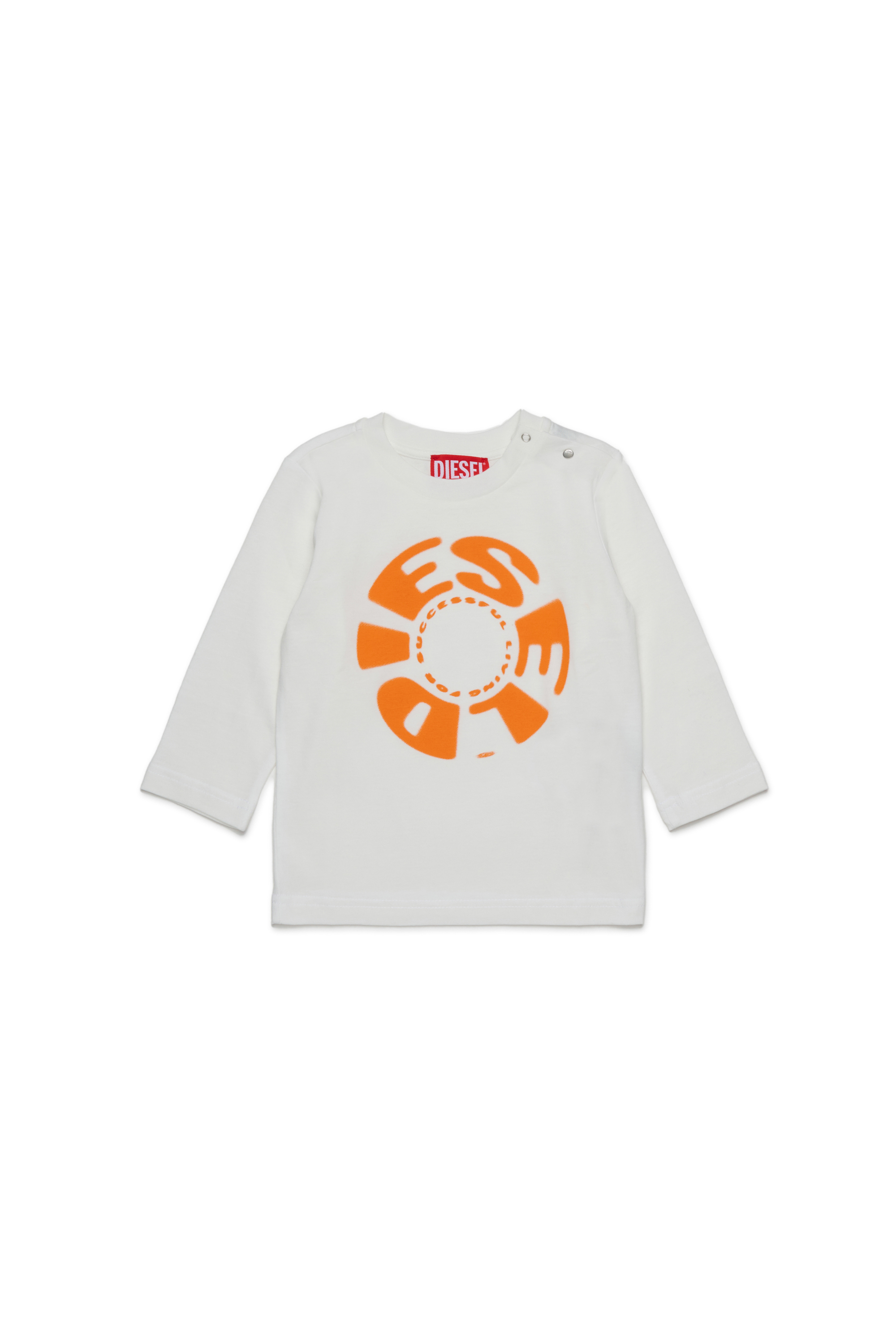 Diesel - TRAVONB, T-shirt in cotone con stampa Uomo in Bianco - 1