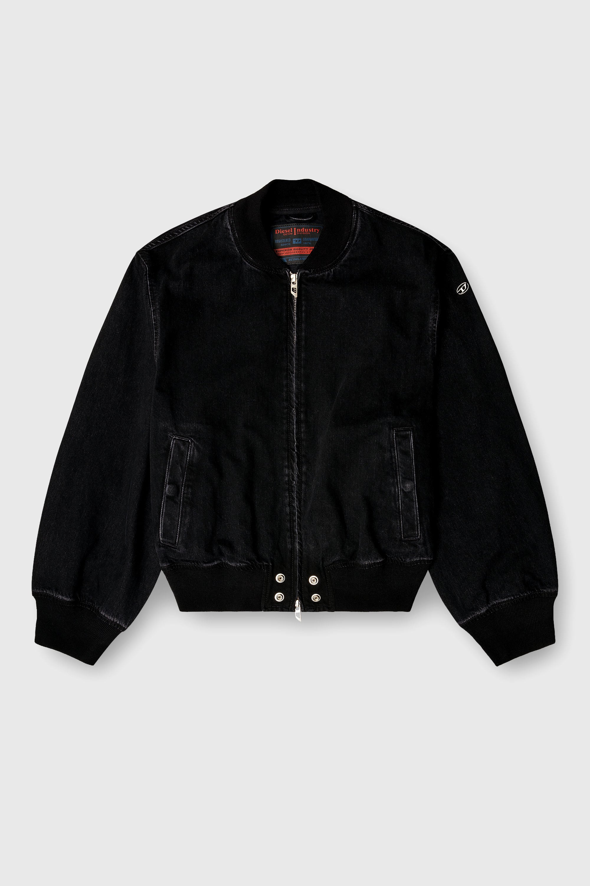 Diesel - D-GUZ, Unisex's Bomber jacket in denim in Black - 2