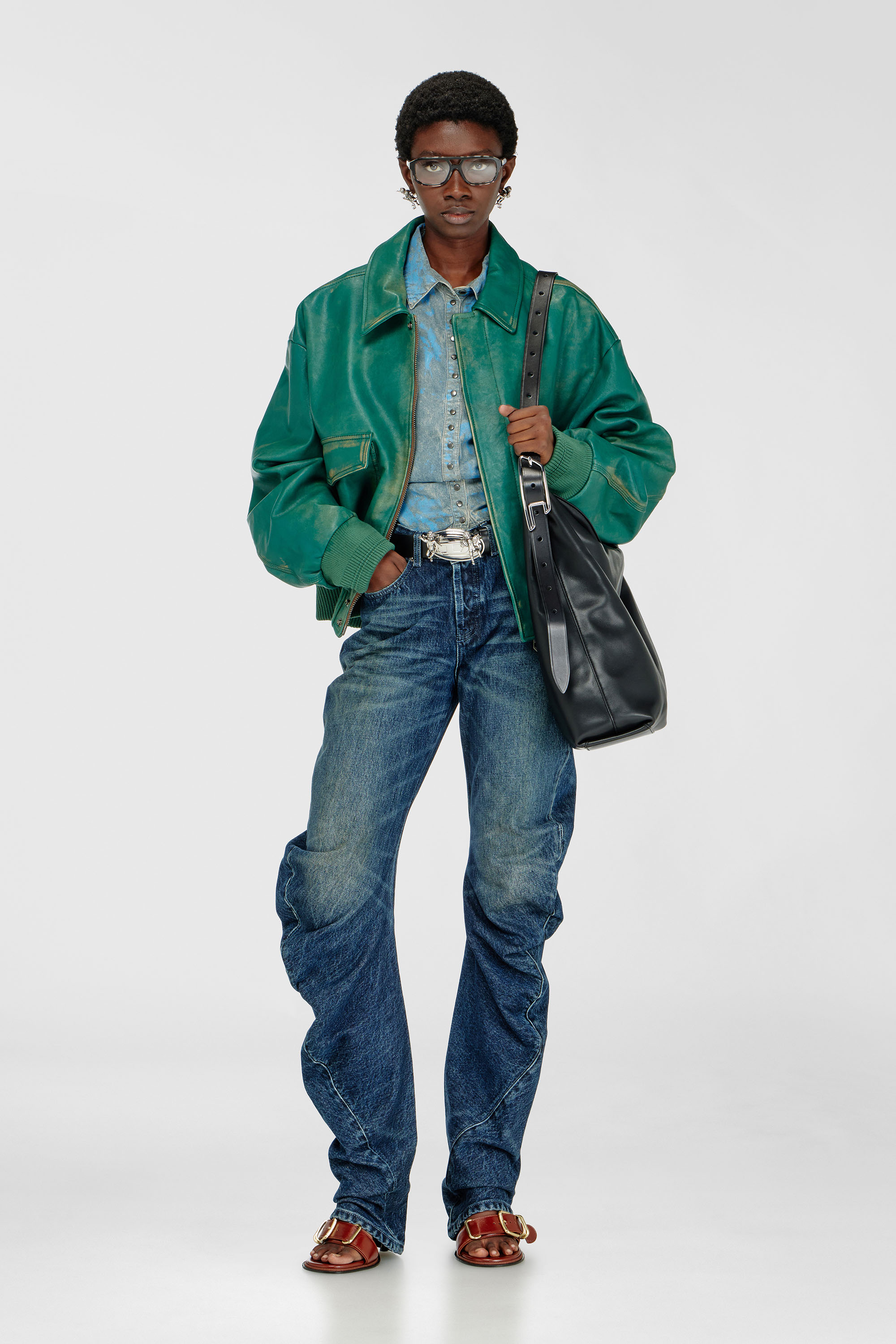 Diesel - Regular Jeans D-Twisty 007FZ Donna, Blu Scuro - Image 1