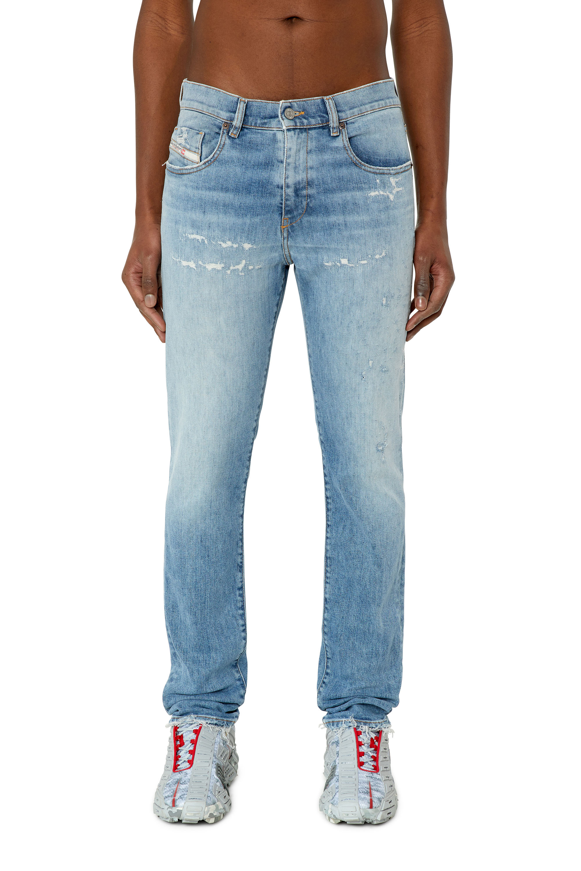 Diesel - Slim Jeans 2019 D-Strukt 09E73, Blu Chiaro - Image 2