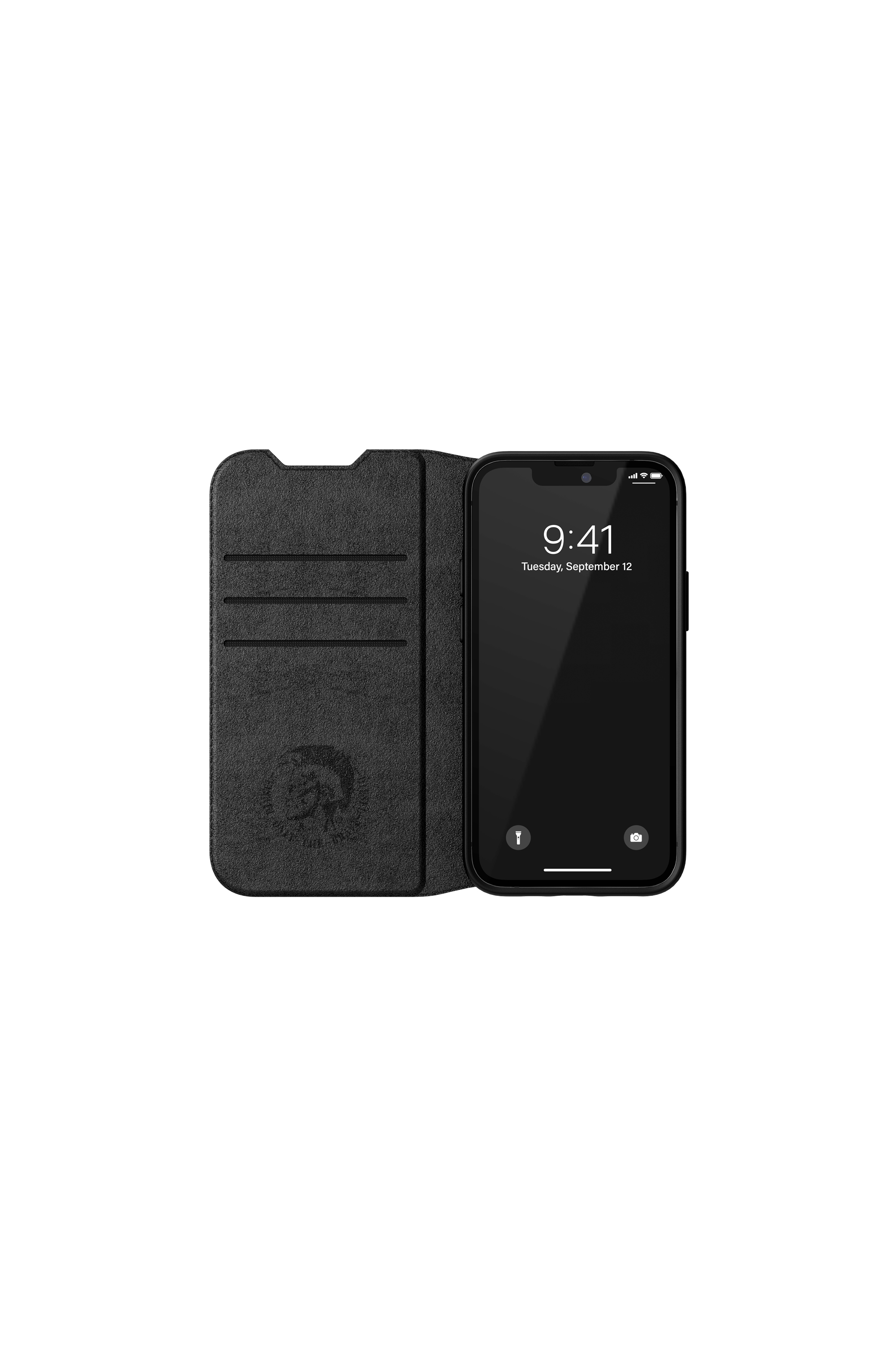 Diesel - 47158 BOOKLET CASE, Custodia a portafoglio per iPhone 13/13 Pro Unisex in Nero - 4