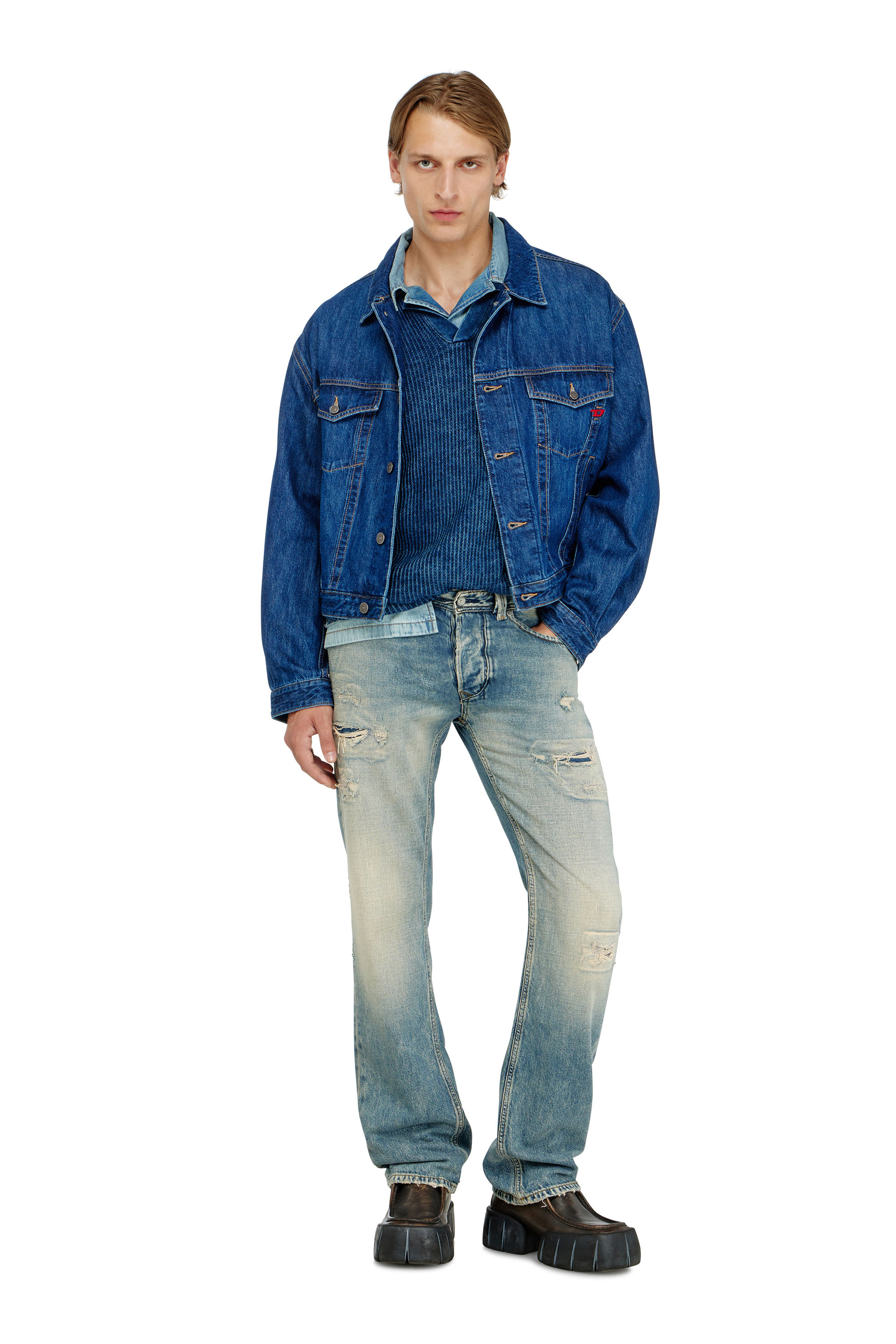 Diesel - Regular Jeans 1985 Larkee 09P62 Uomo, Blu medio - Image 1