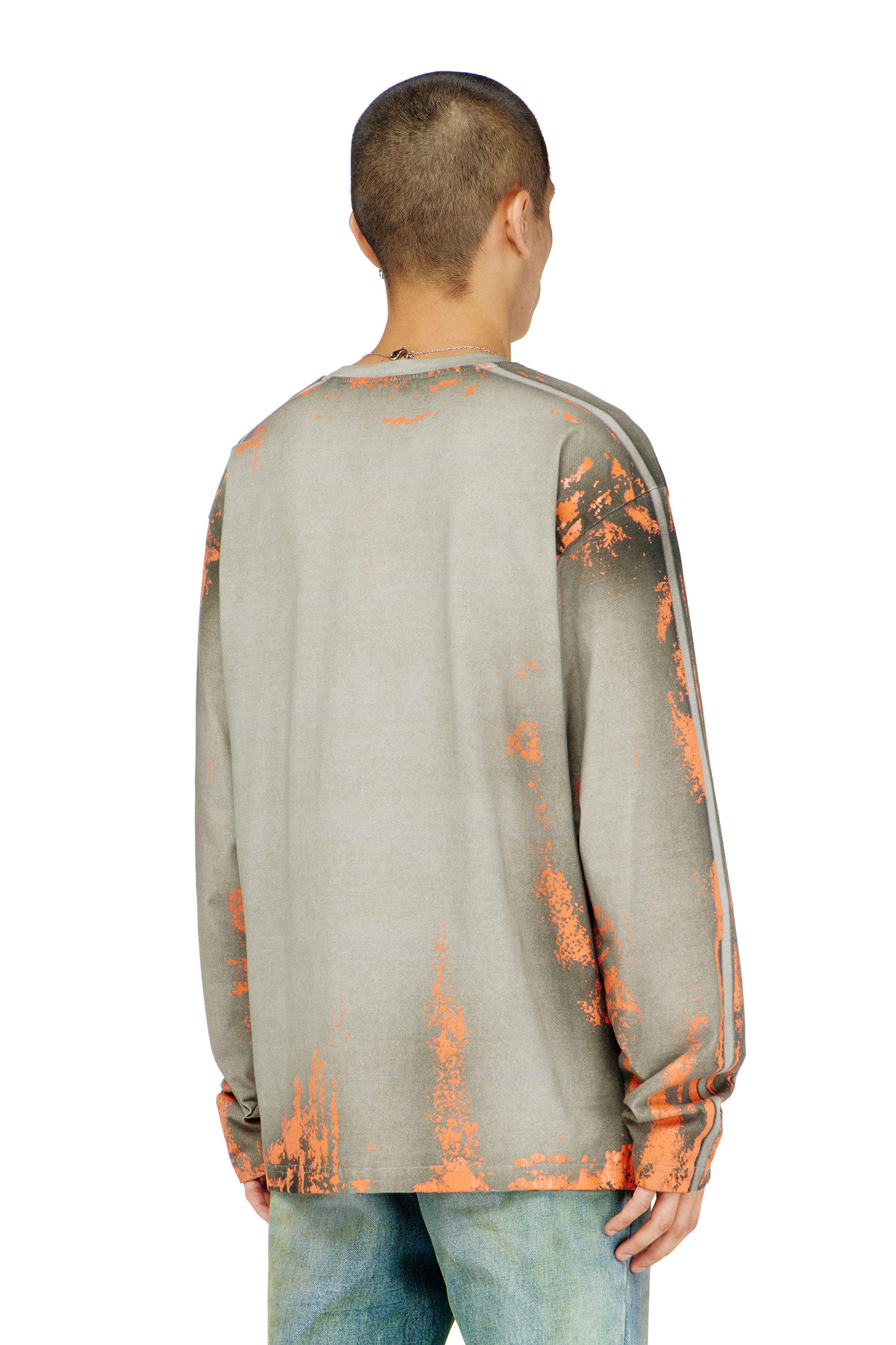 Diesel - T-FILMY, T-shirt a manica lunga in jersey effetto screpolato Uomo in ToBeDefined - 2
