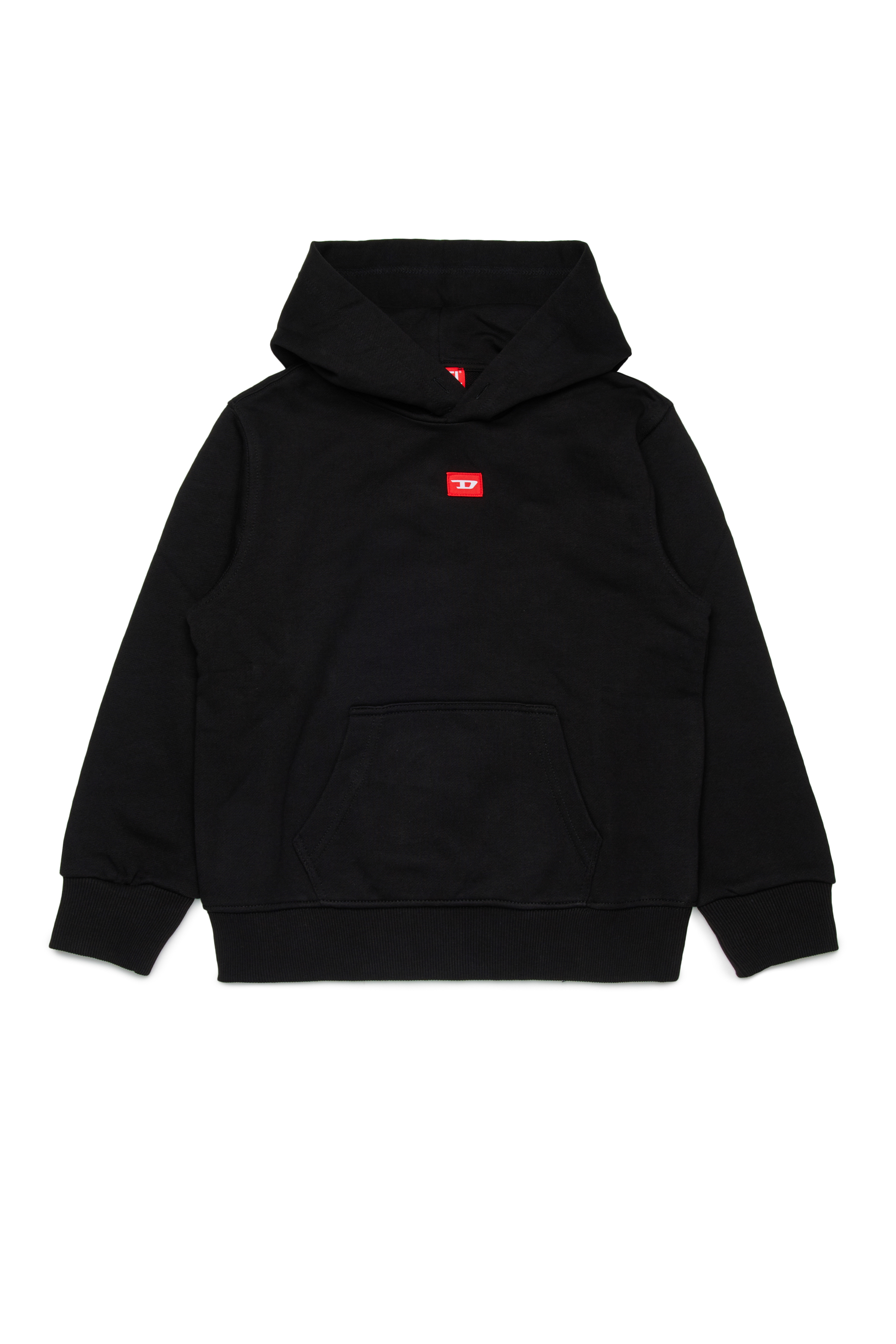 Diesel - SXGINHOOD OVER, Hoodie in cotone con patch Unisex in Nero - 1
