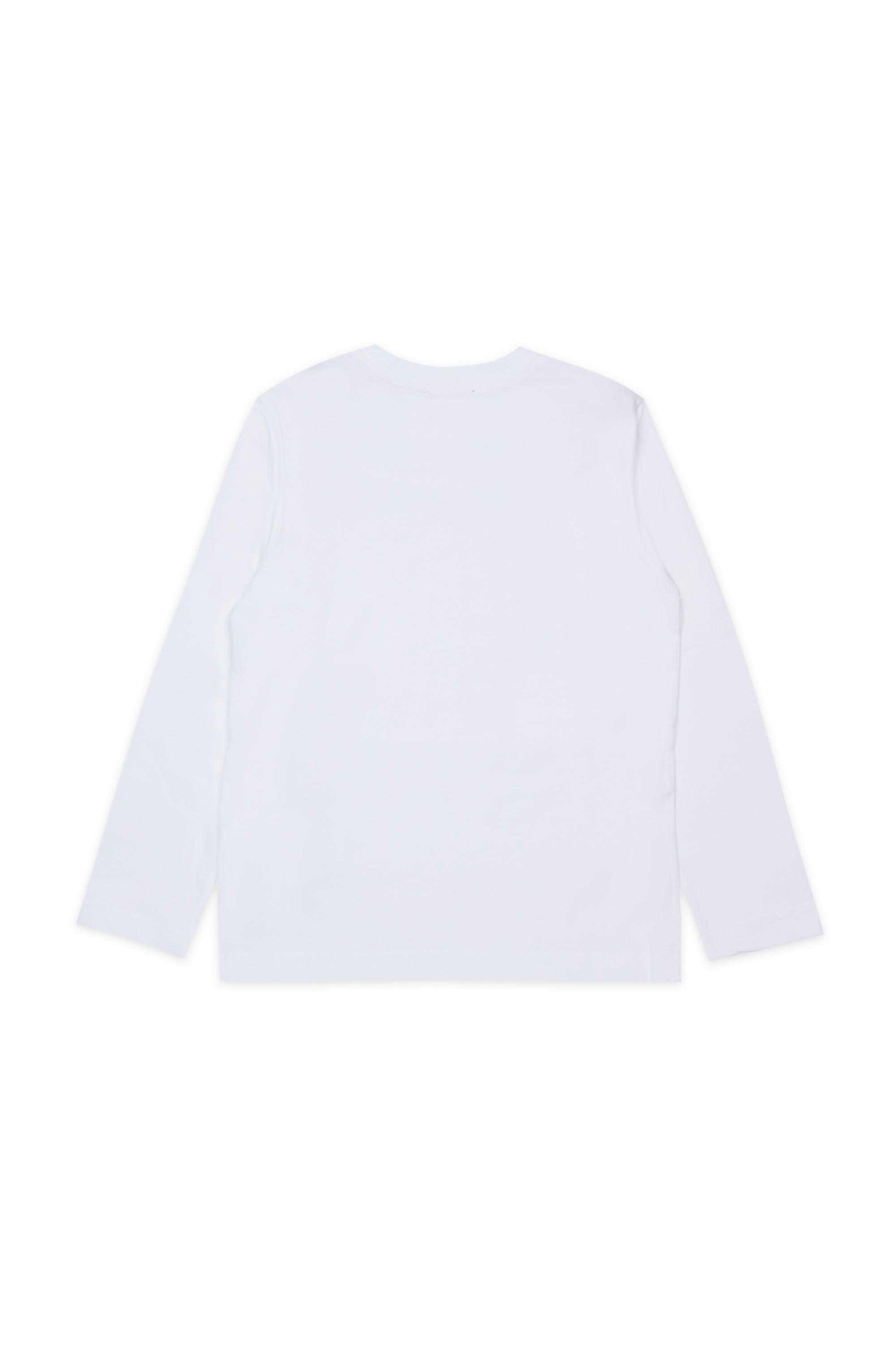 Diesel - TDIEGOSB22LS, T-shirt in cotone con logo ricamato Uomo in Bianco - 2