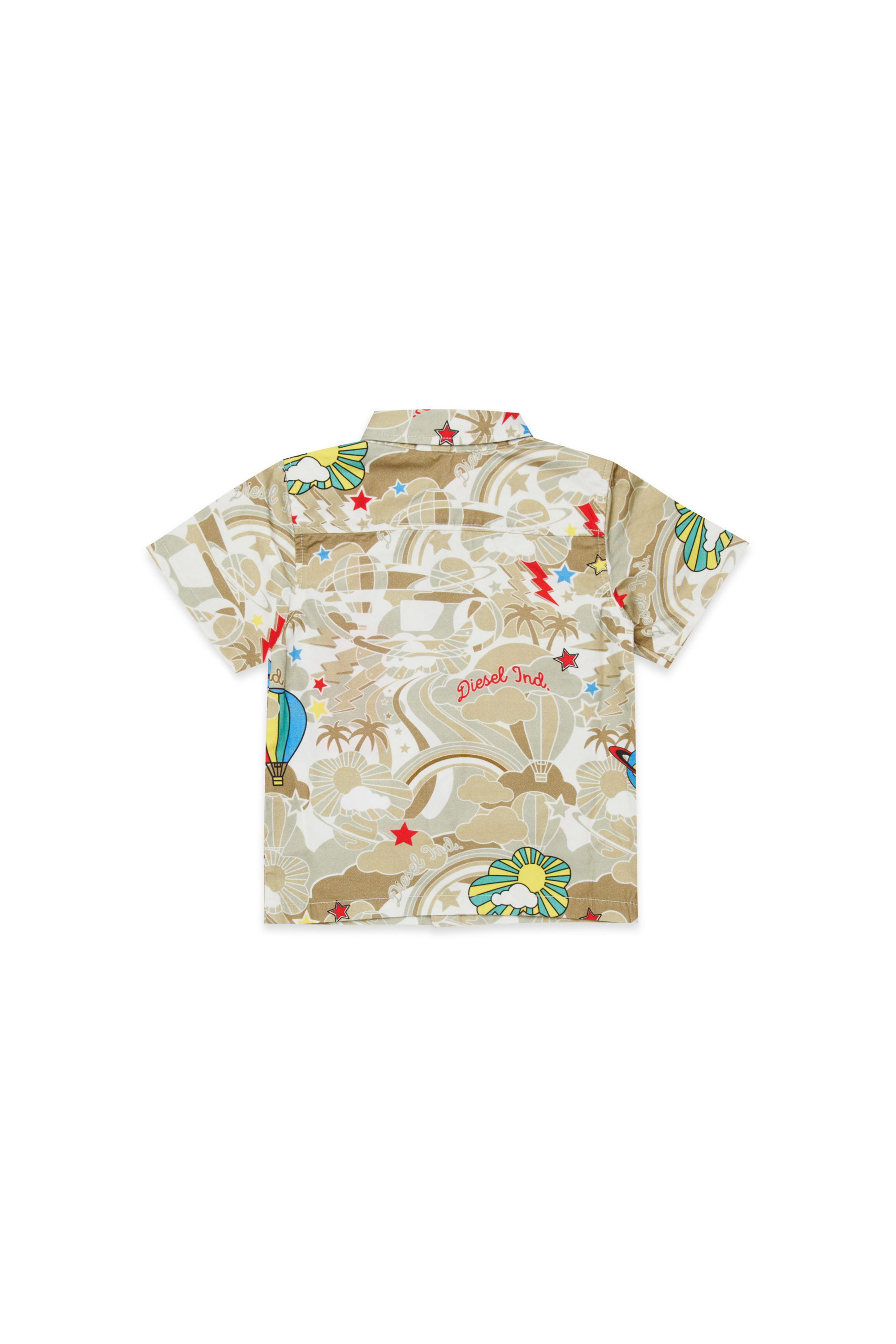 Diesel - CILYB, Camicia a maniche corte con stampa integrale Uomo in Marrone - 2