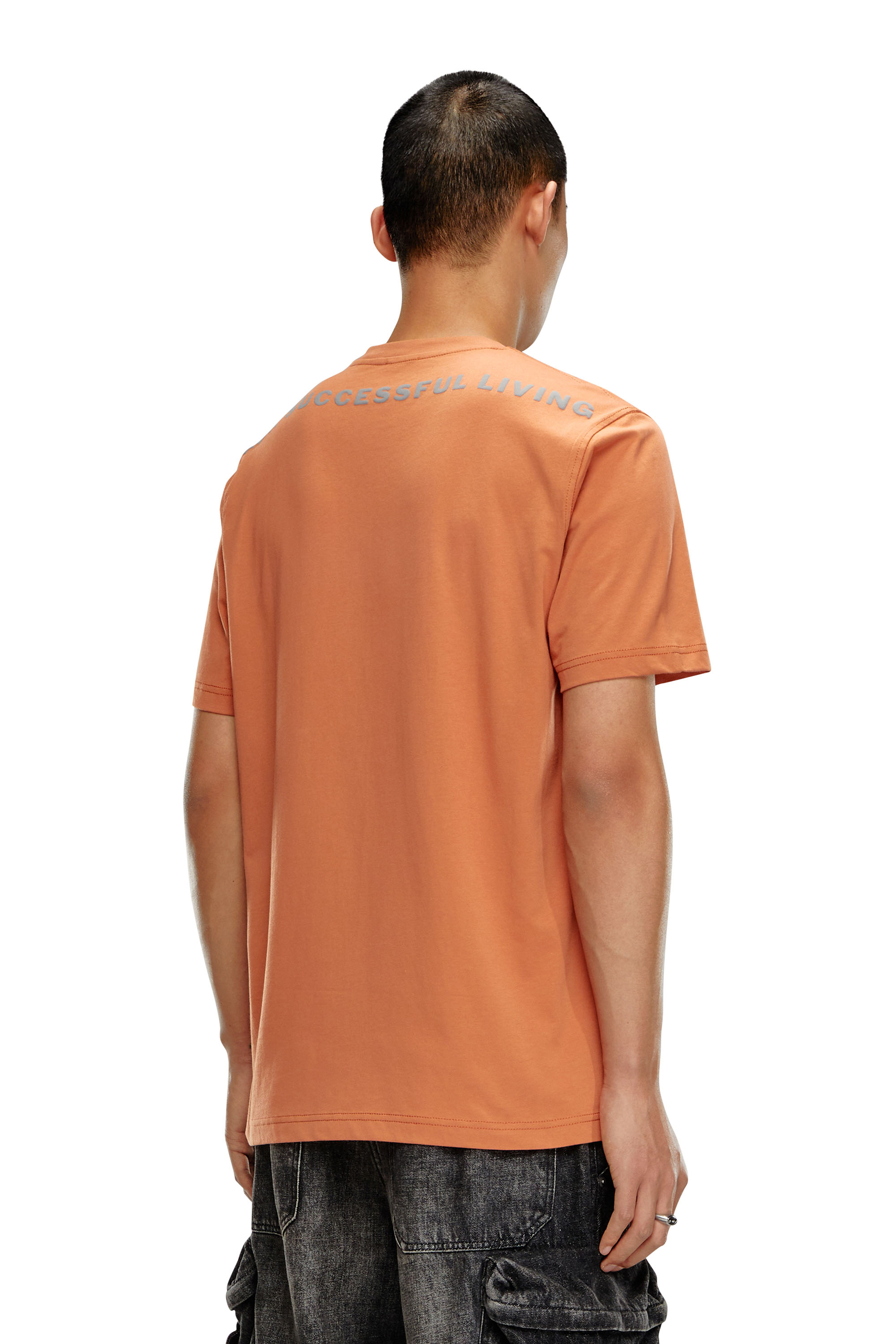 Diesel - T-JUST-N16, Uomo T-shirt con stampa camo zebrata in Arancione - Image 3