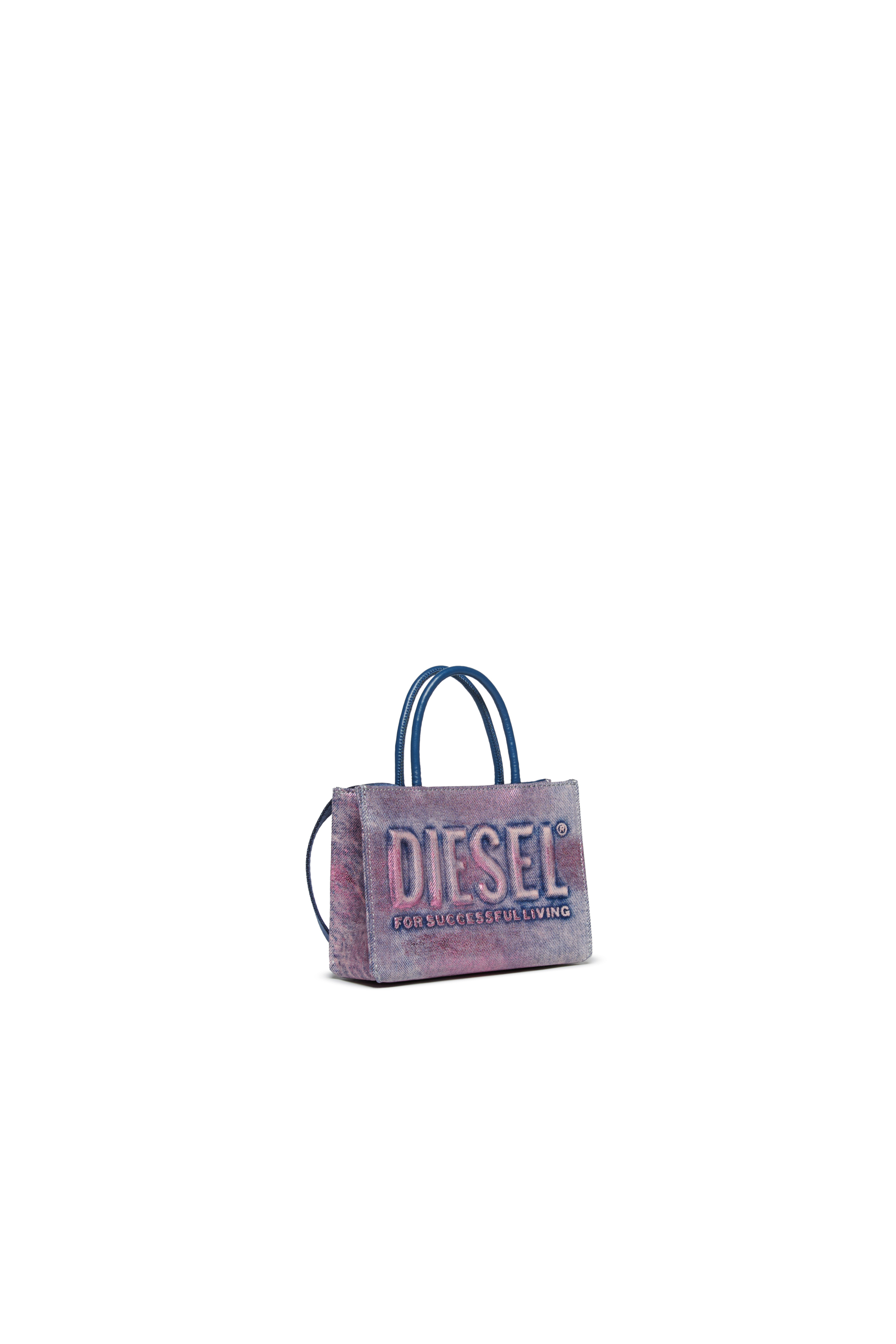 Diesel - DSL 3D MINI BAG, Dsl 3D - Borsa in cotone con tracolla Donna in Multicolor - 3