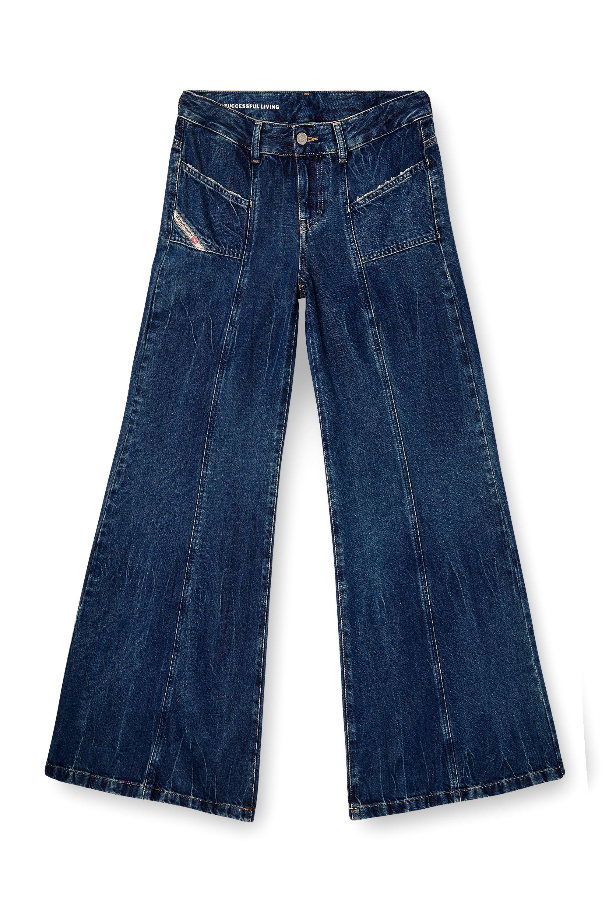 Diesel - Flare Jeans D-Akii 09N61 Donna, Blu medio - Image 3