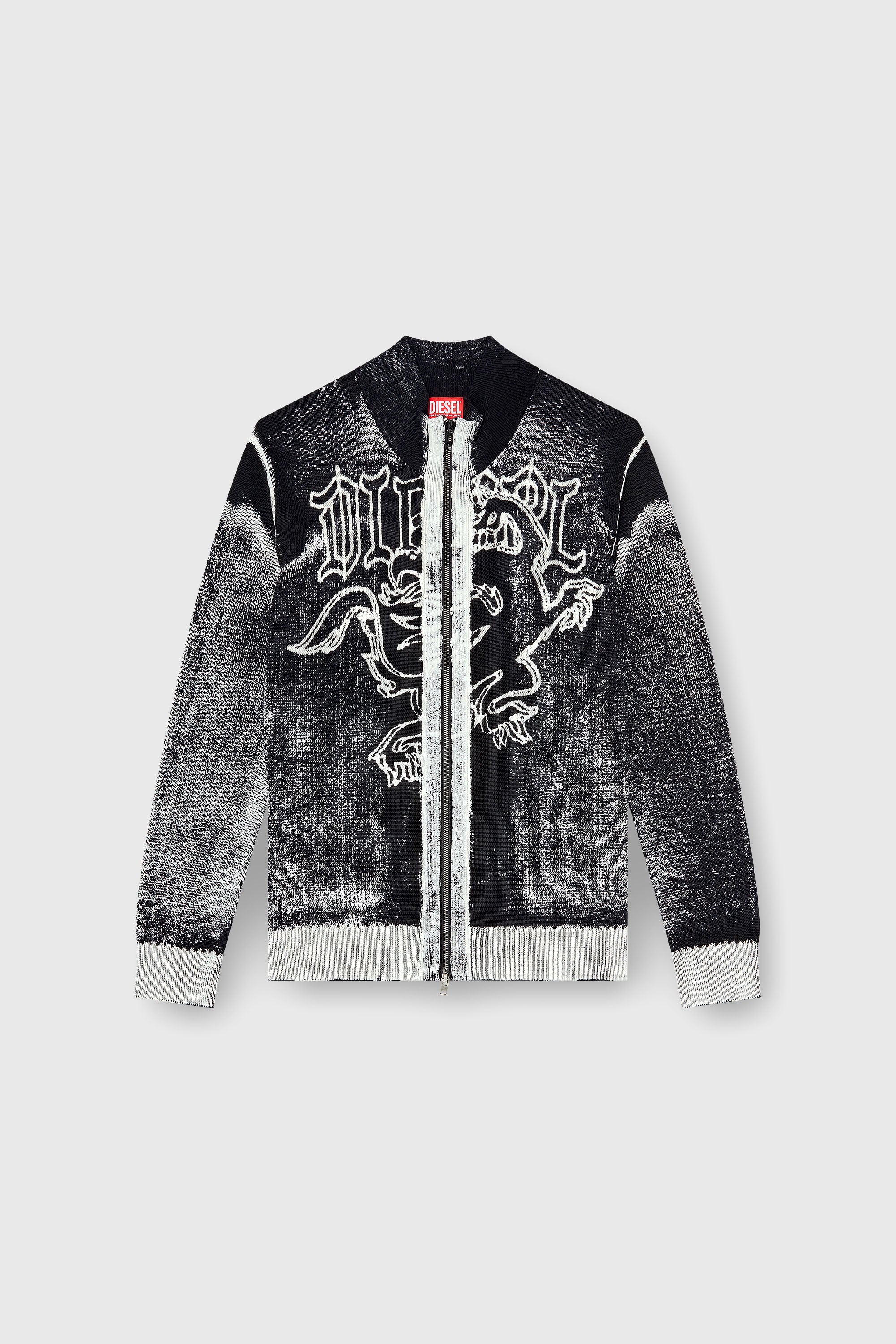 Diesel - K-LAUROS, Cardigan lavorato con motivo grifone Uomo in Multicolor - 2