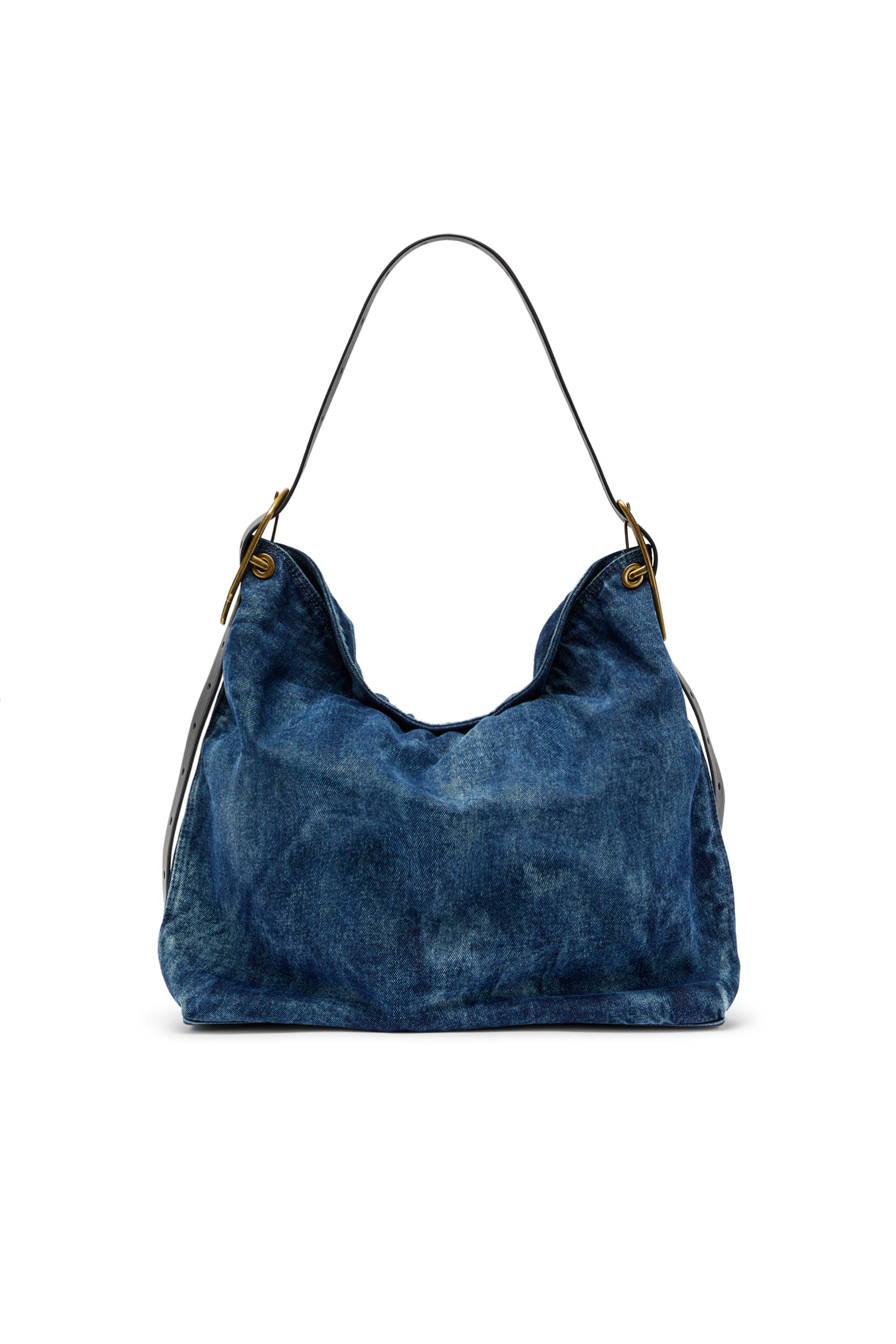 Diesel - D-LINE HOBO, D-Line-Borsa hobo in denim Donna in Blu - 1