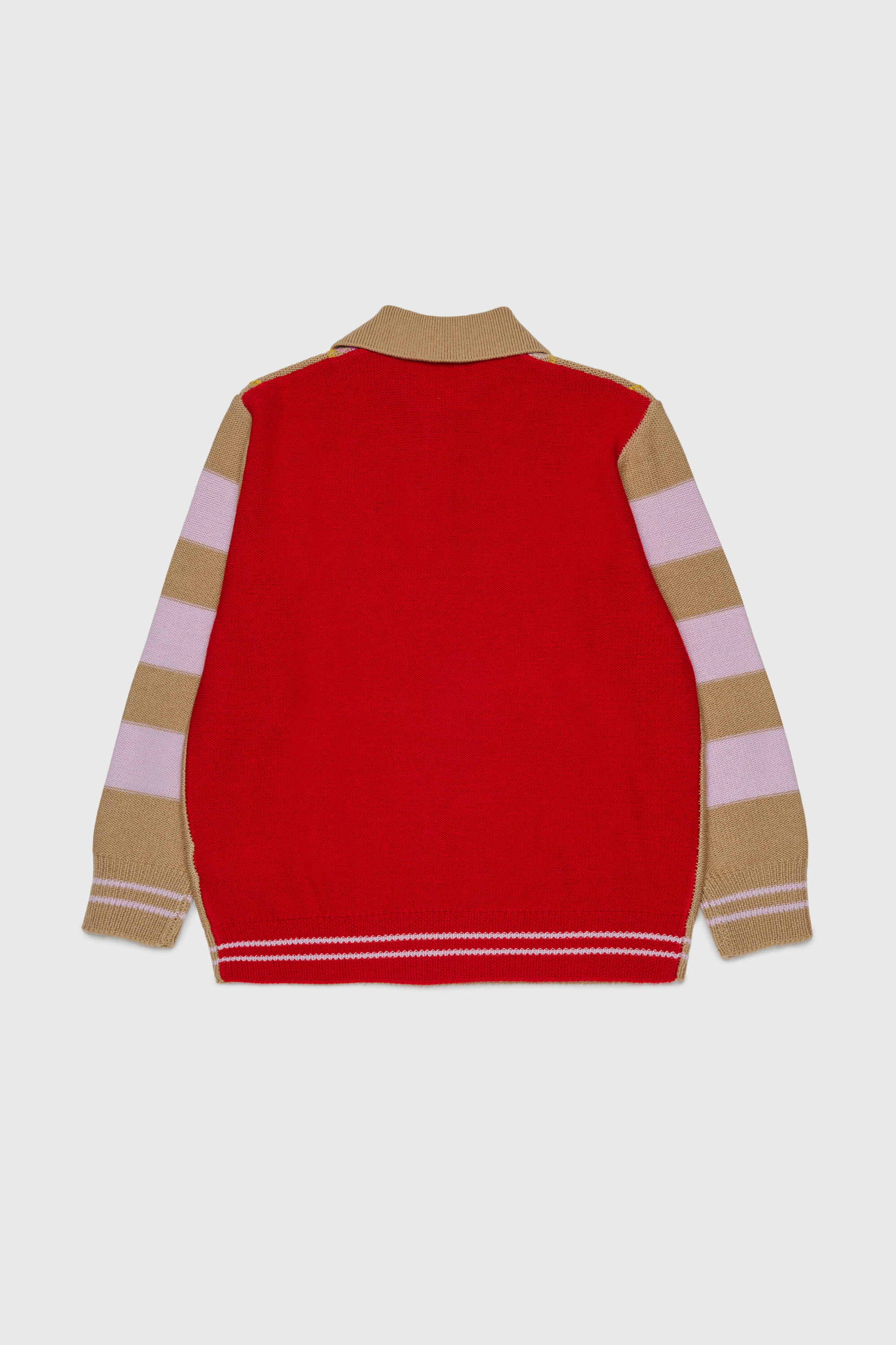 Diesel - KROMBY OVER, Maglia polo in misto lana con motivo argyle Unisex in Marrone - 2
