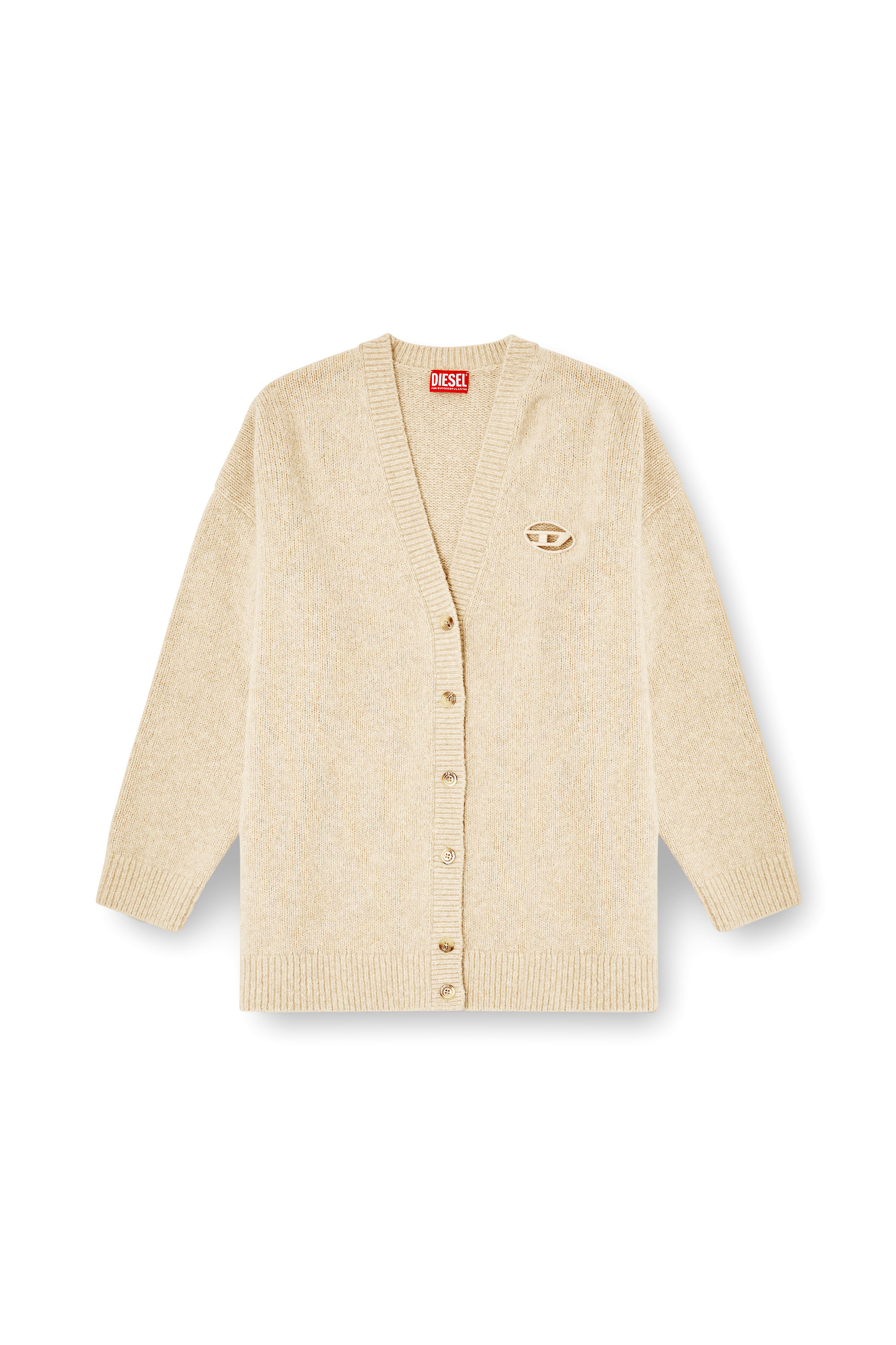 Diesel - M-AREELA, Cardigan in misto lana e alpaca Donna in Beige - 3