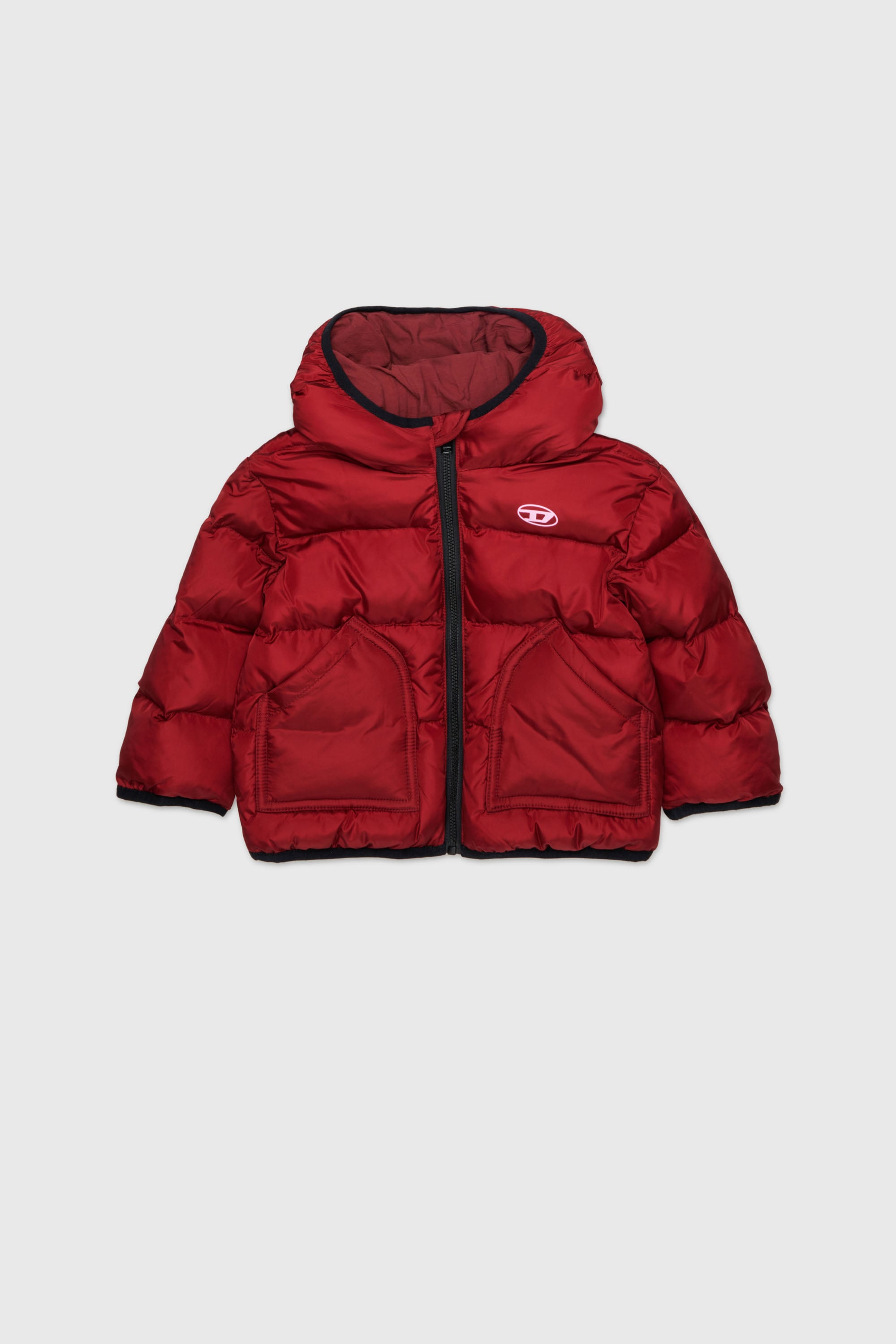 Diesel - JSIPB, Piumino con logo Oval D Unisex in Rosso - 1