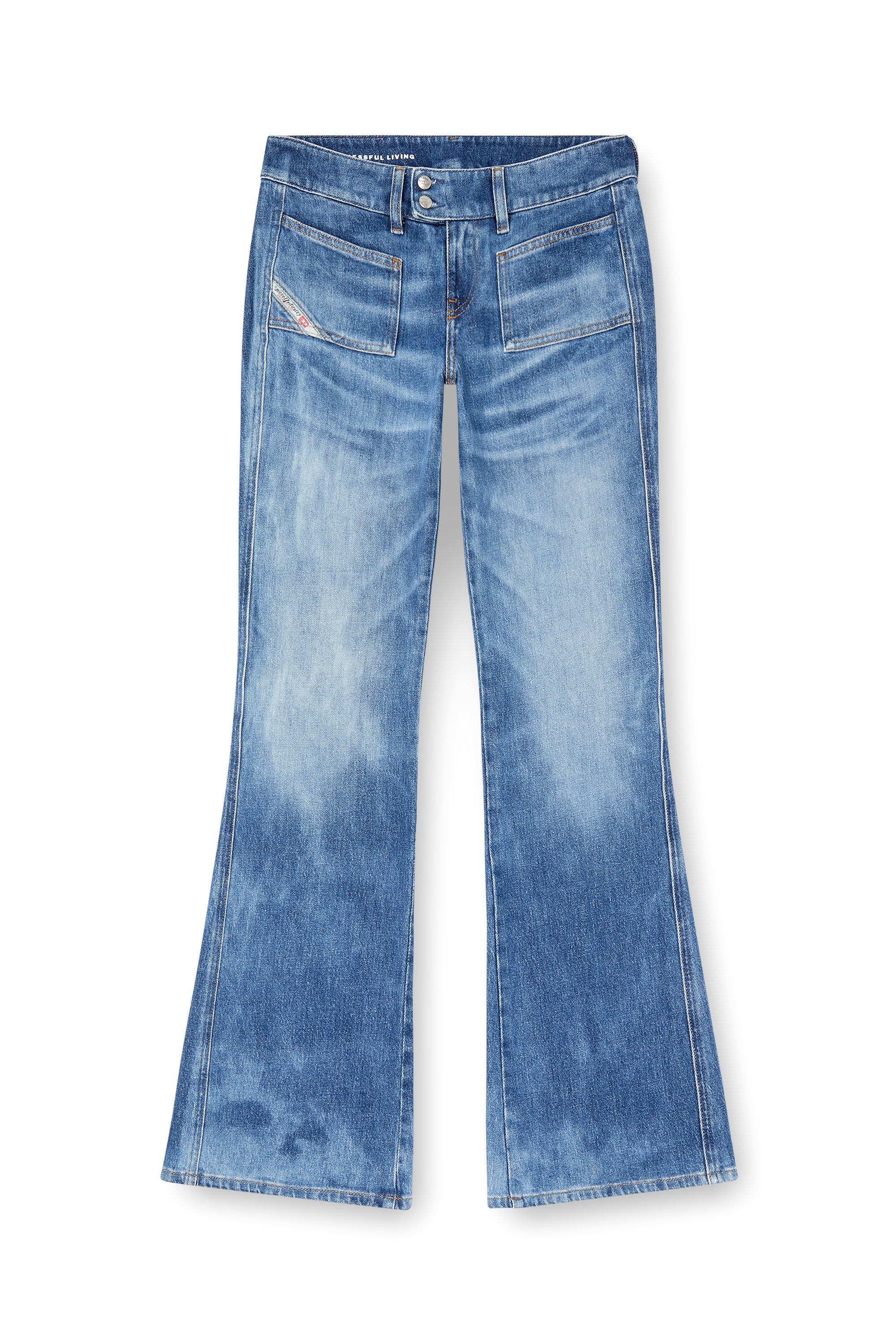 Diesel - Bootcut Jeans D-Hush 09L19 Donna, Blu medio - Image 3