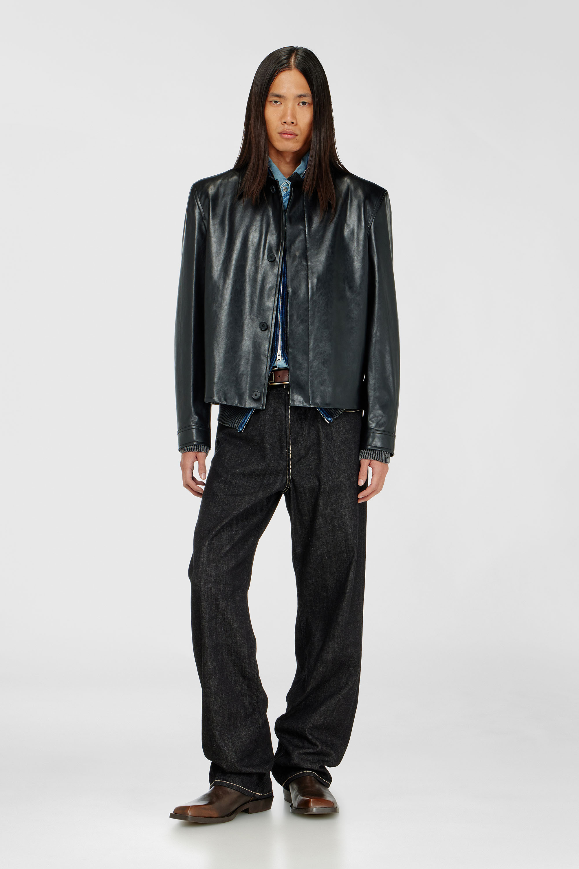 Diesel - L-HAUSTY-DGBX, Giacca coach essenziale Uomo in Nero - 1