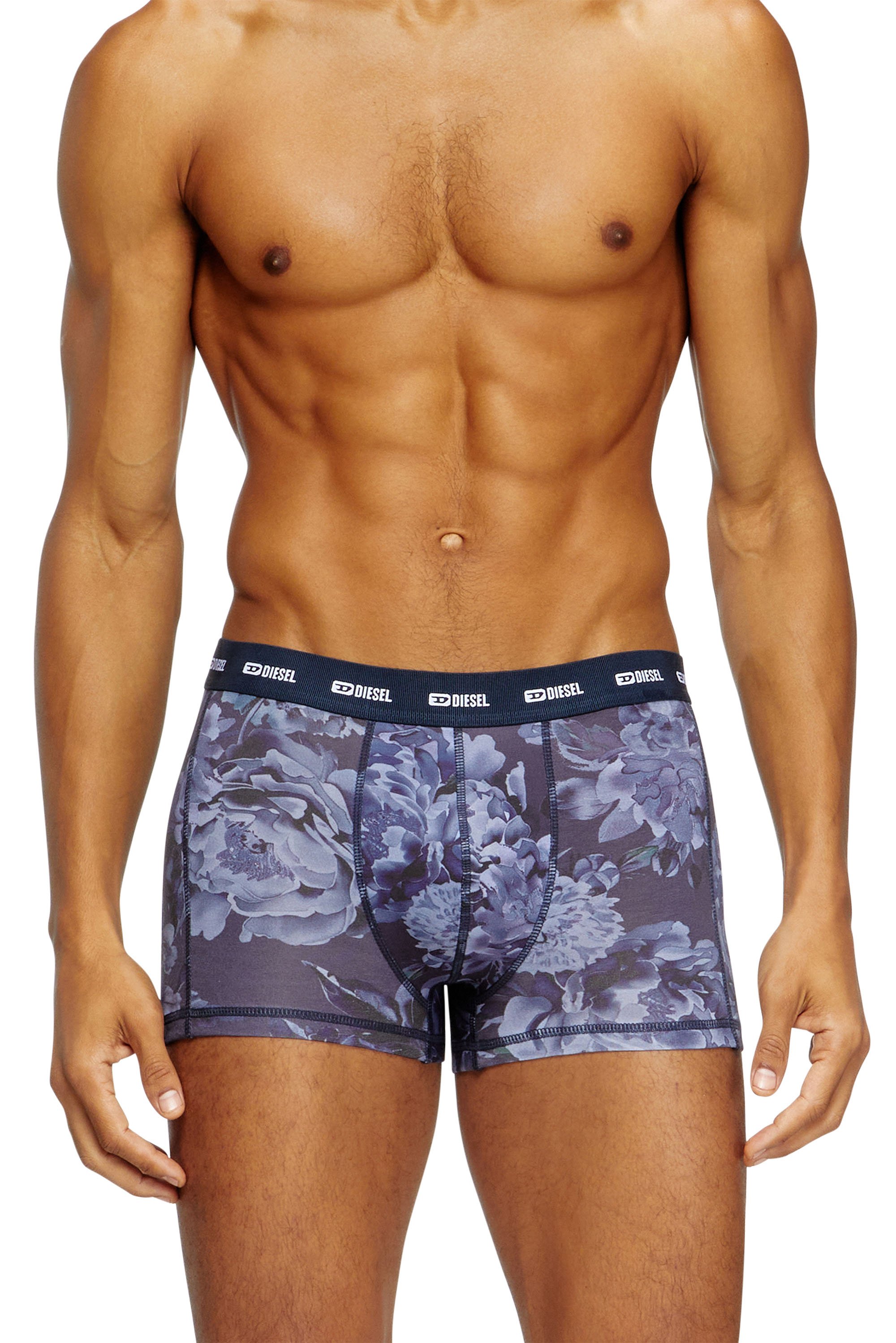 Diesel - DAMIEN-UTLT, Boxer con stampa floreale Uomo in Blu - 1