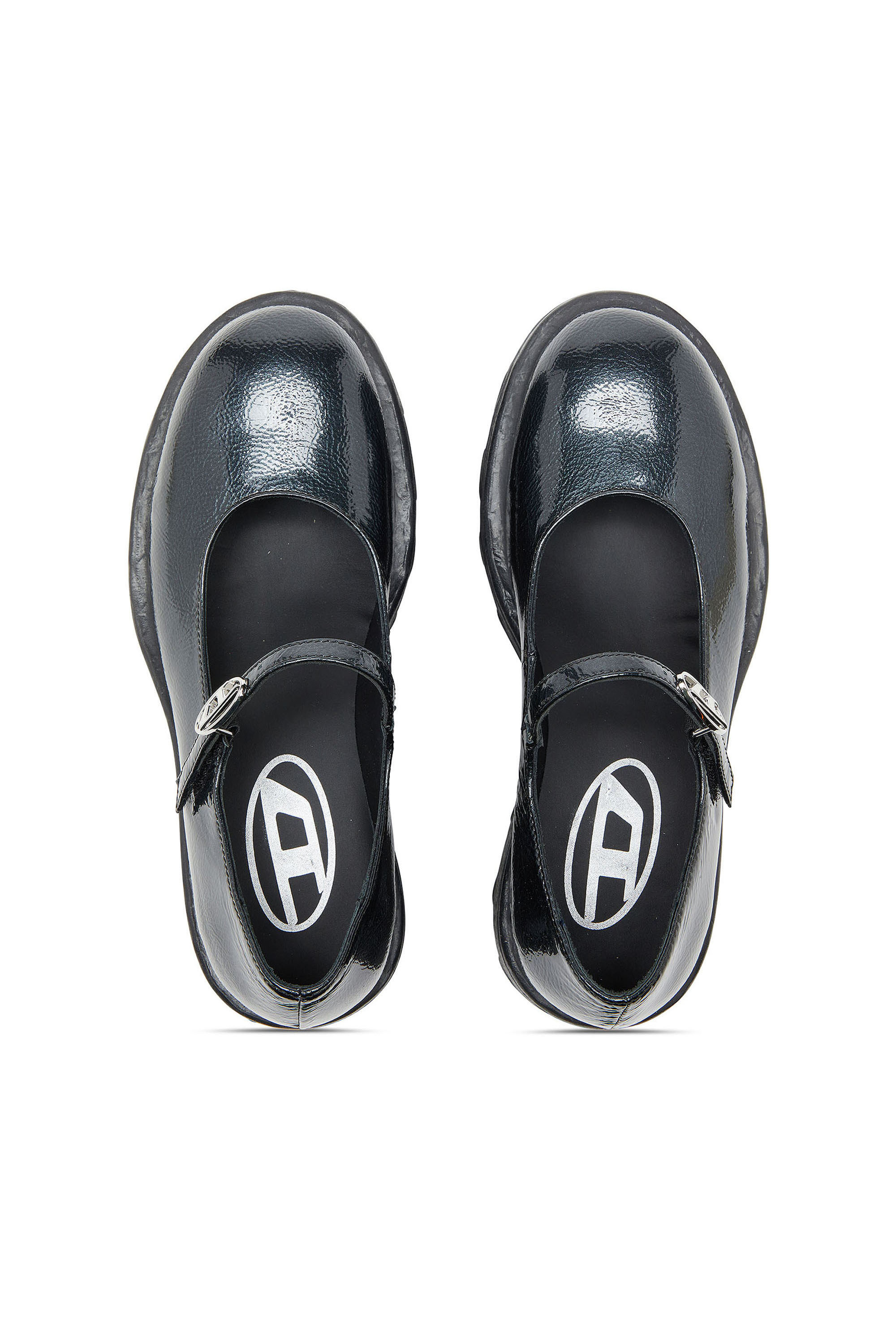 Diesel - D-HAMMER MARY JANE, D-Hammer - Mary Jane con suola carrarmato in vernice Donna in Nero - 4