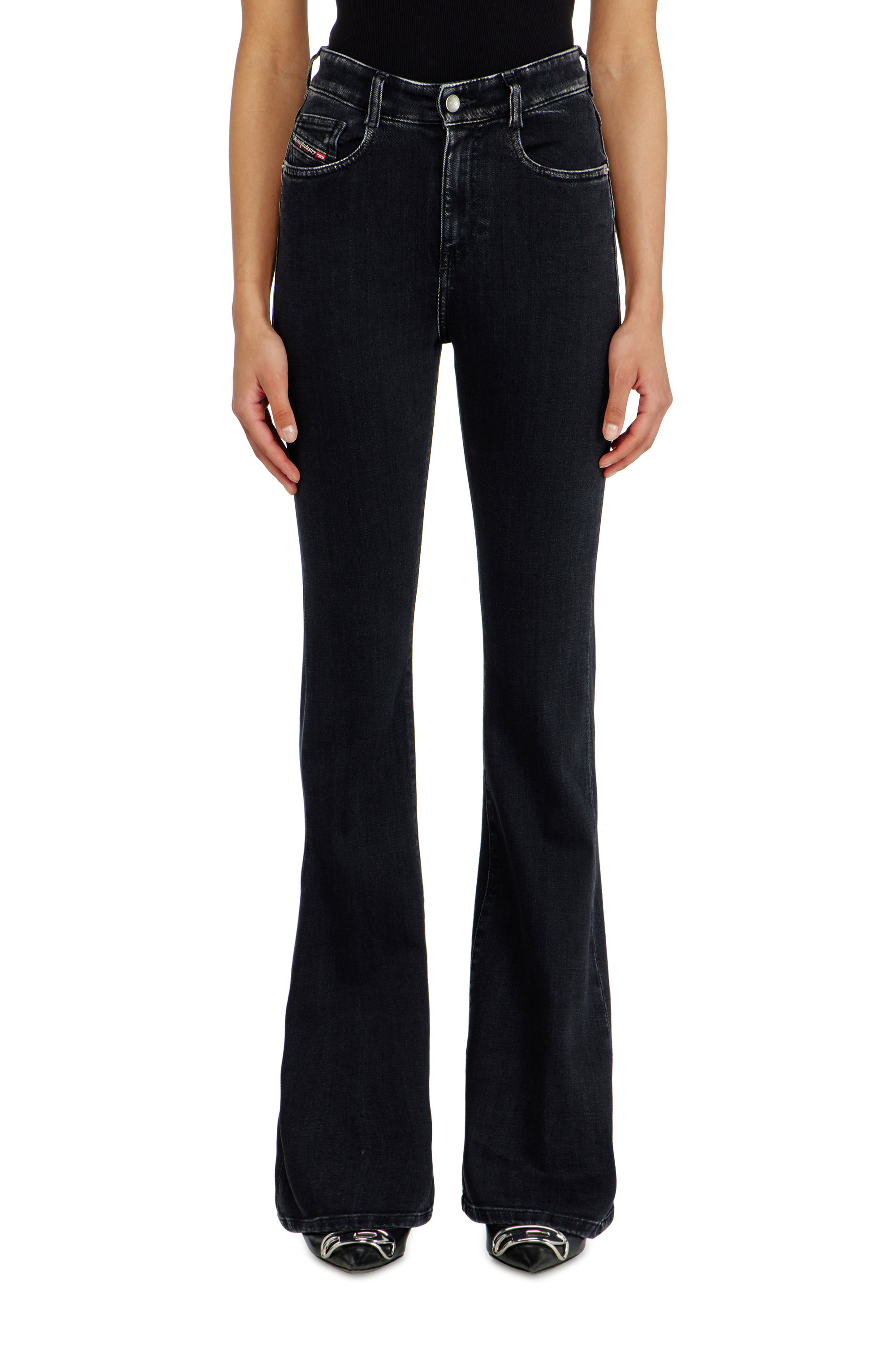 Diesel - Bootcut Jeans 1973 D-Partt 09P75 Donna, Nero/Grigio scuro - Image 4