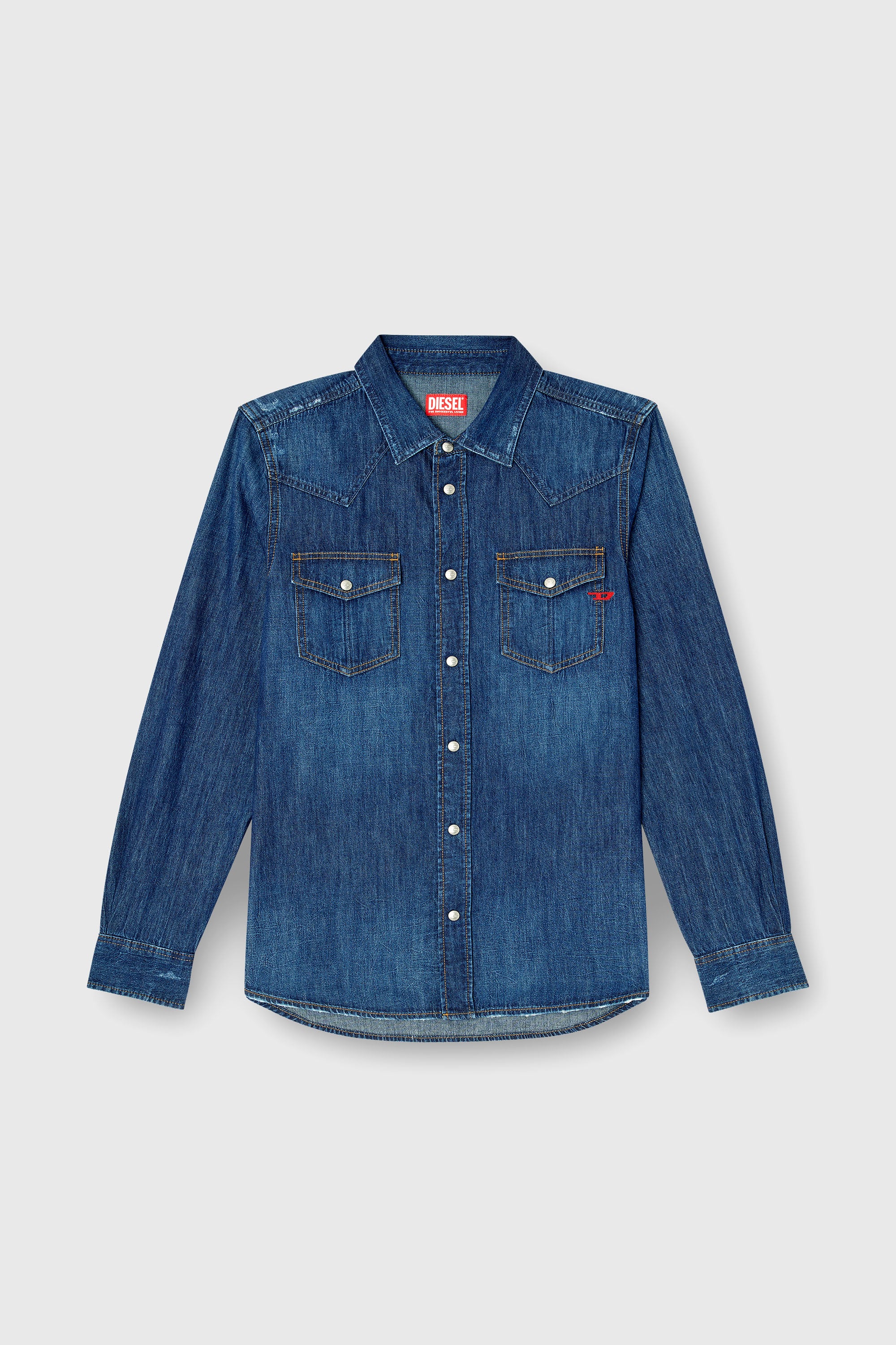 Diesel - D-VEGA, Overshirt in denim Uomo in Blu - 2