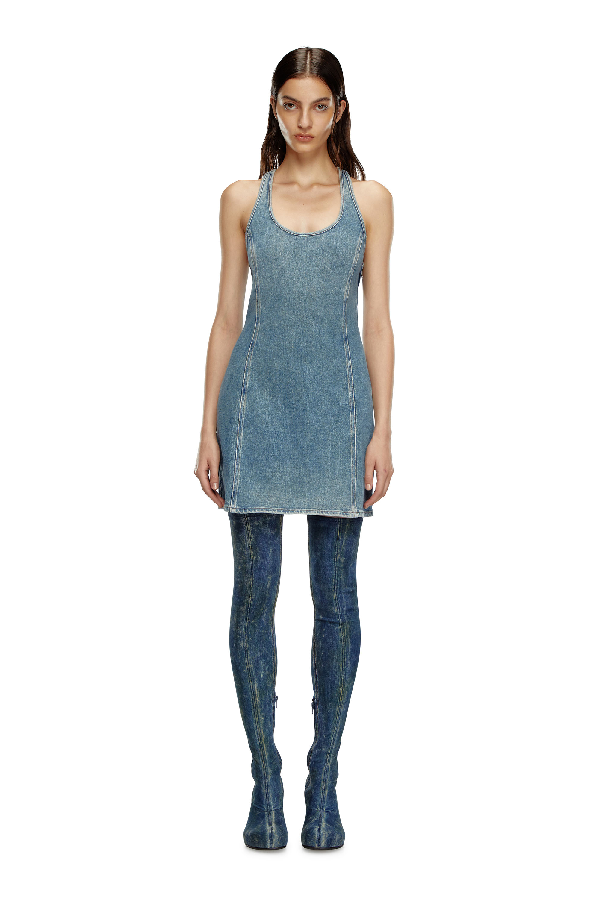 Diesel - DE-ARLYN-D, Abito a canotta in denim Donna in Blu - 2