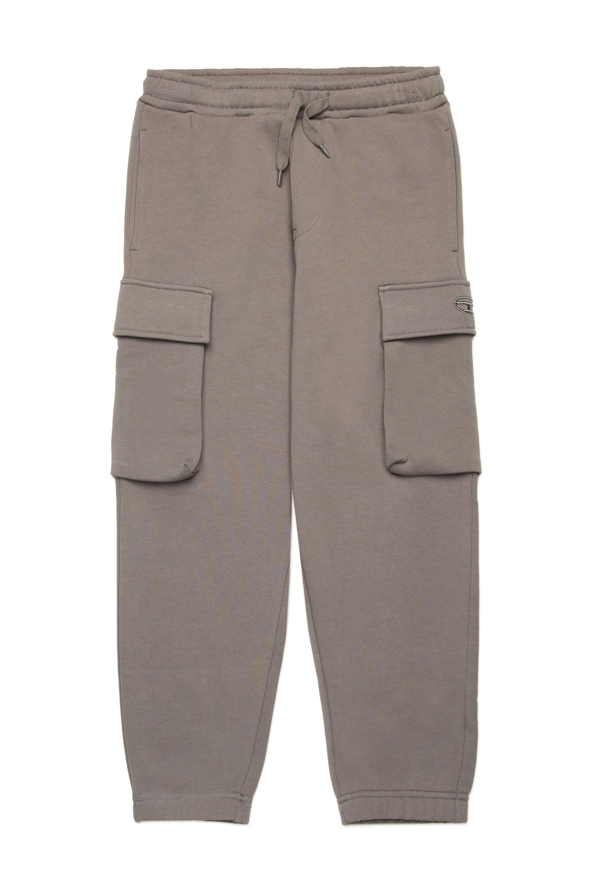 Diesel - PLEKOX, Pantaloni tuta cargo con ricamo Oval D Uomo in Grigio - 1