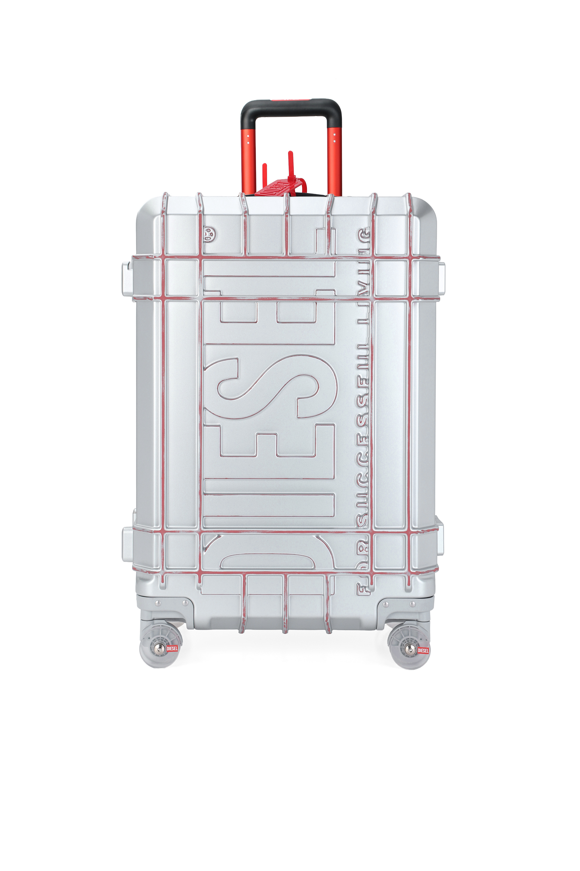 Diesel - DIESEL PC STRONG IMAGE TROLLEY- DSL003, Valigia resistente taglia L Unisex in Argento - 1