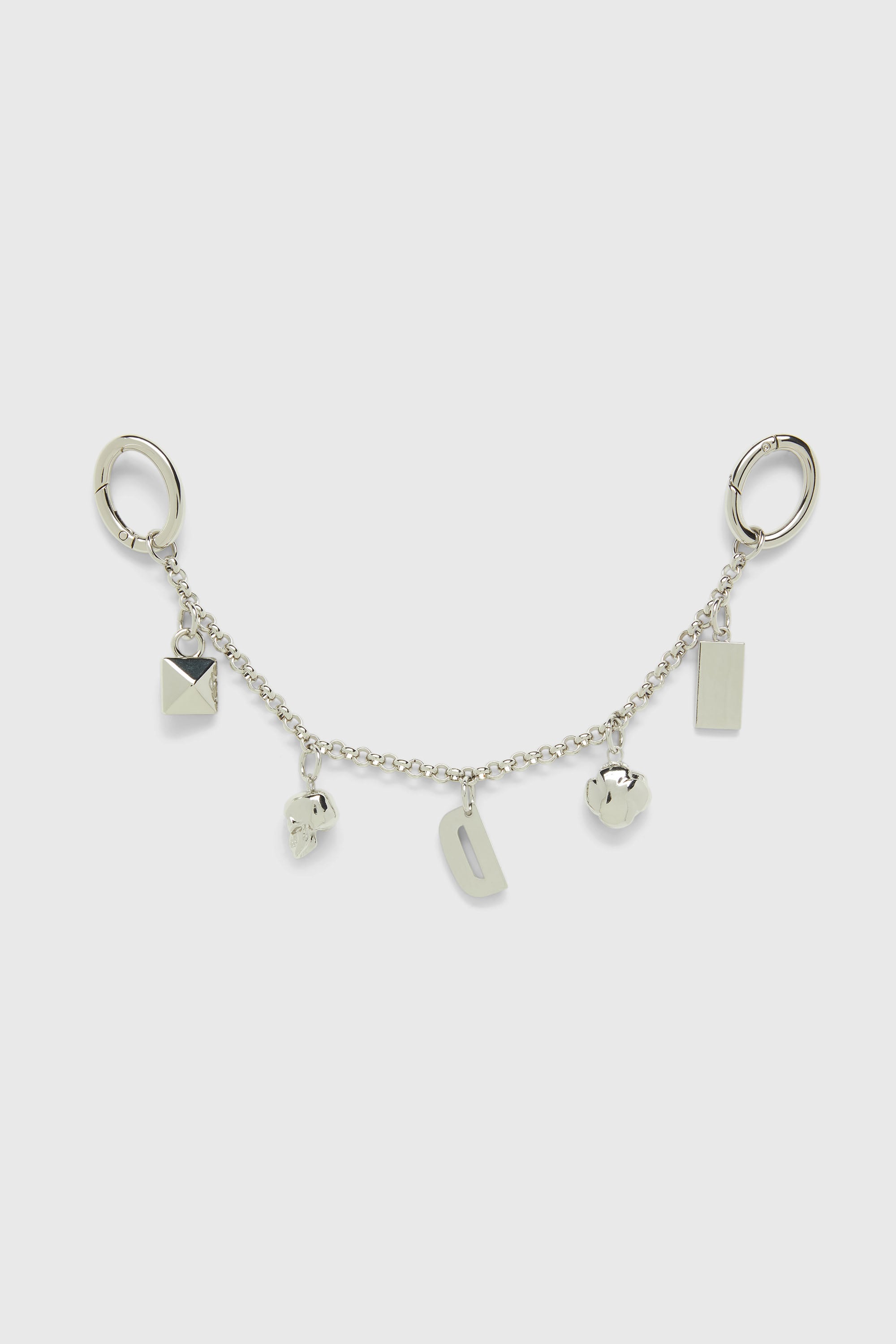 Diesel - CHAIN-D II S, Woman's Metal chain charm with iconic pendants in Silver - 2