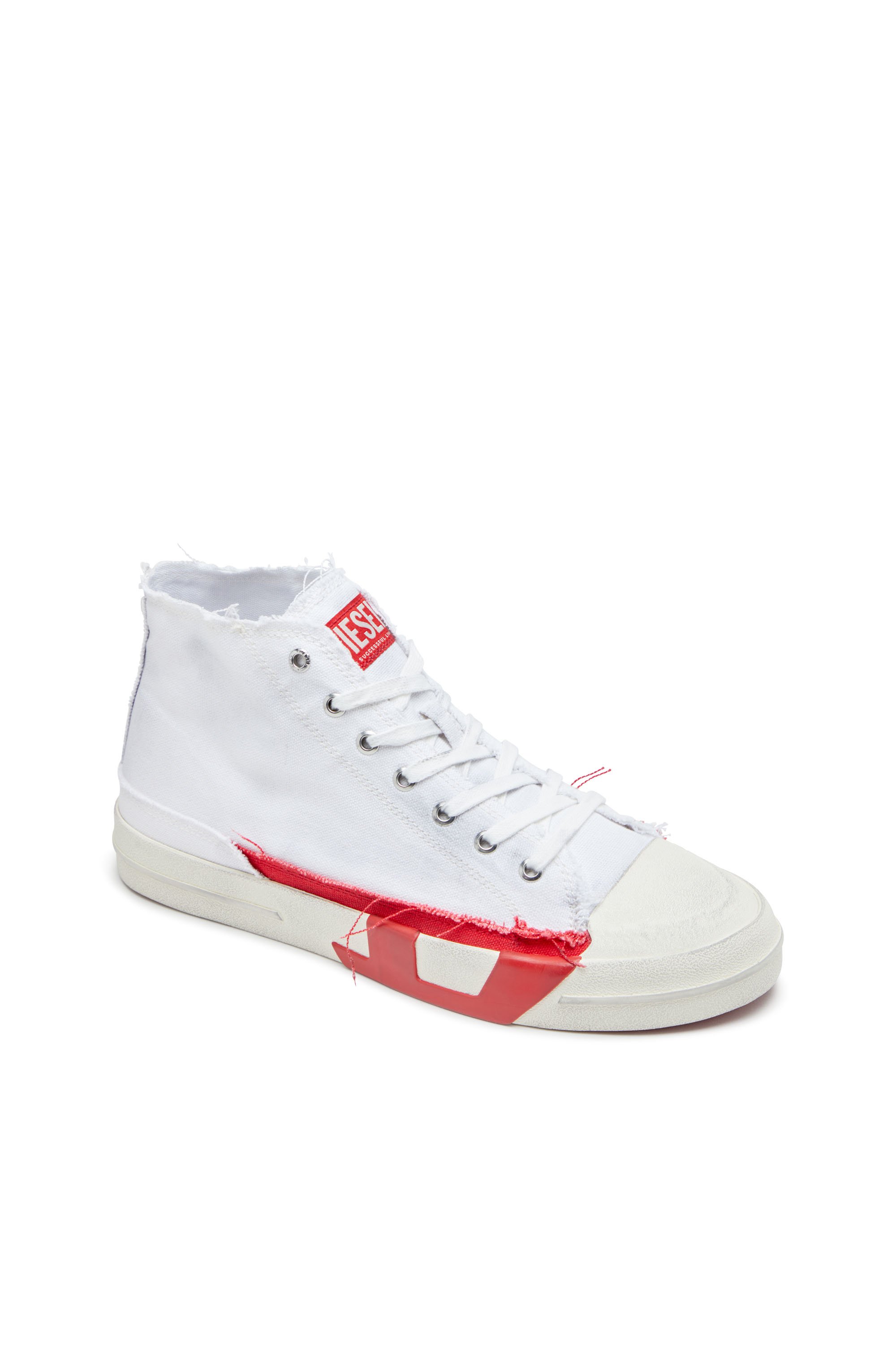 Diesel - S-D-VERSE MID, S-D-Verse-Sneaker high-top in canvas effetto dirt Uomo in Multicolor - 6