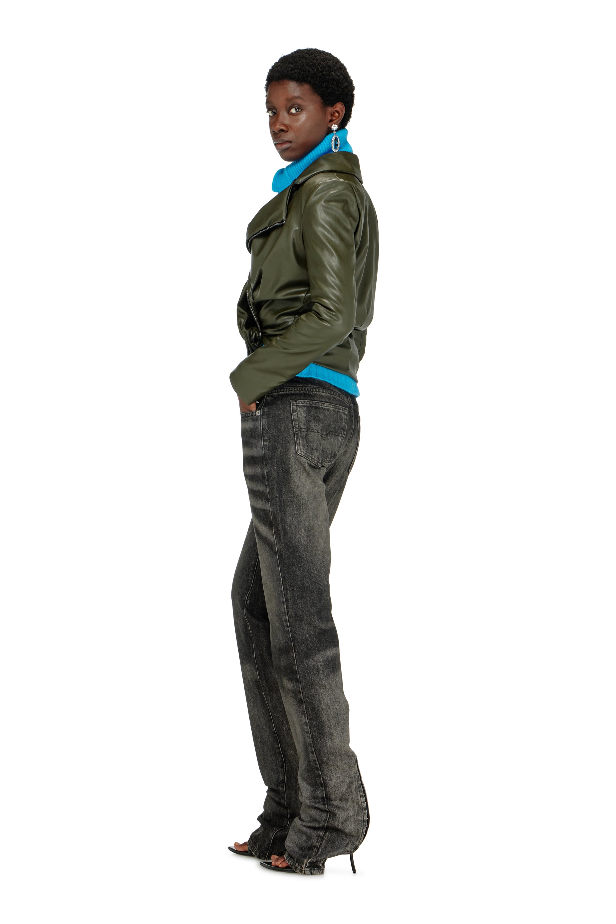Diesel - Regular Jeans D-Heel 09R33 Donna, Nero/Grigio scuro - Image 2