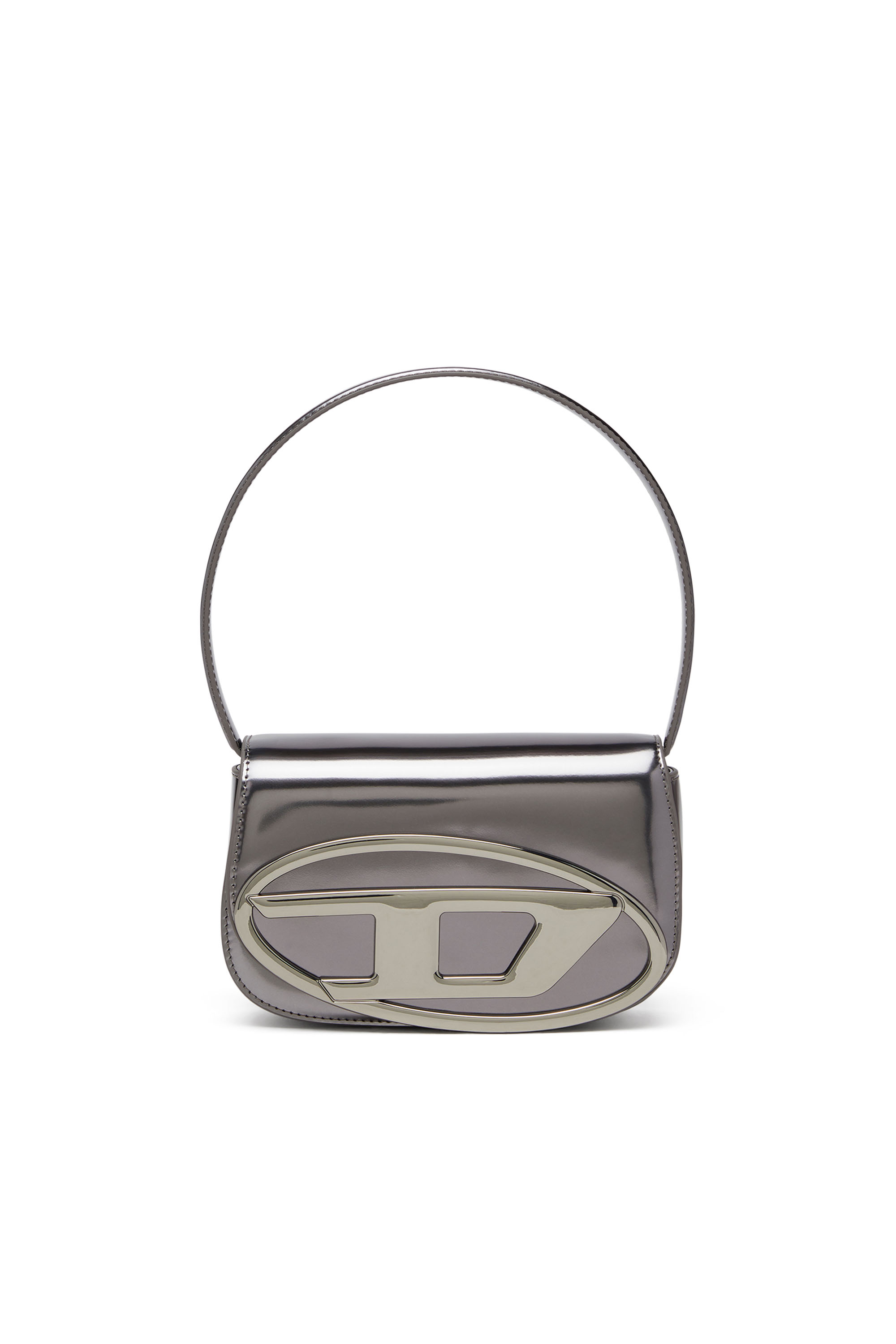 Diesel - 1DR, 1DR-Iconica borsa a spalla in pelle specchiata Donna in Grigio - 1