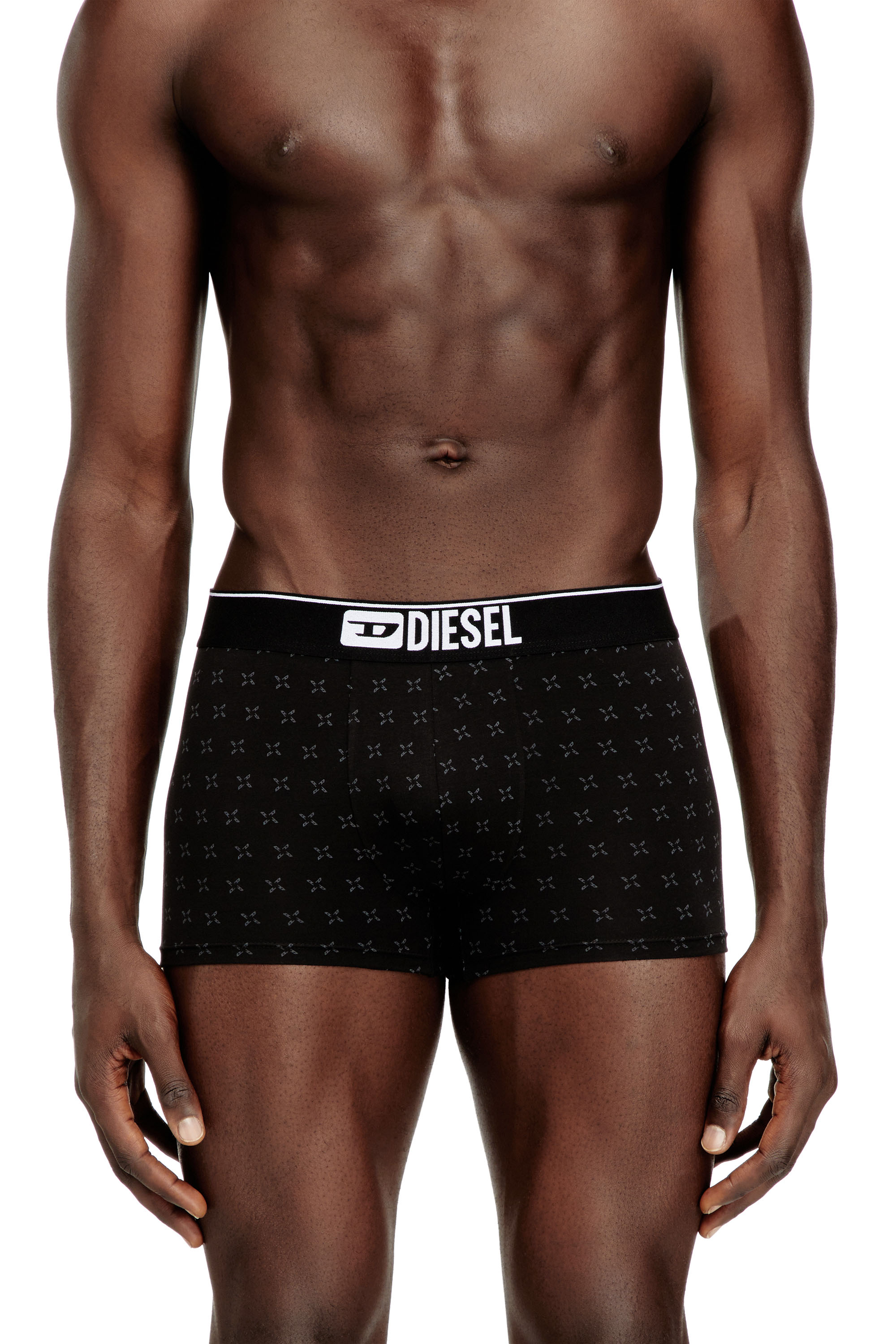 Diesel - DAMIEN-D-BOX-3PACK, Confezione da 3 boxer in cotone elasticizzato jacquard Uomo in Nero - 2