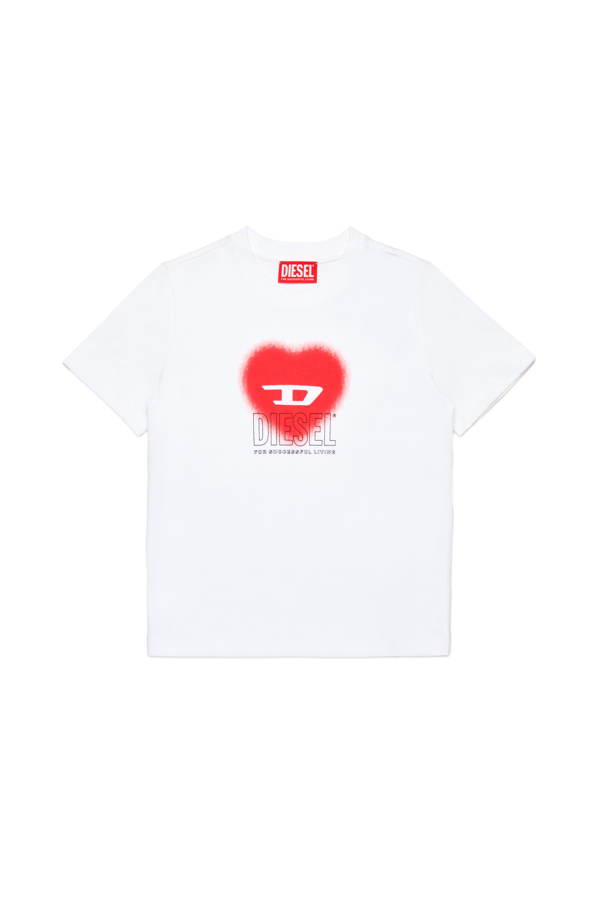 Diesel - TCUORE, T-shirt con logo a cuore Donna in Bianco - 1